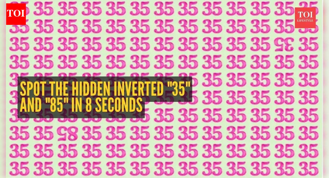 Ready to test your eagle eyes? Spot the hidden inverted “35” and “85” in this optical illusion in just 8 seconds