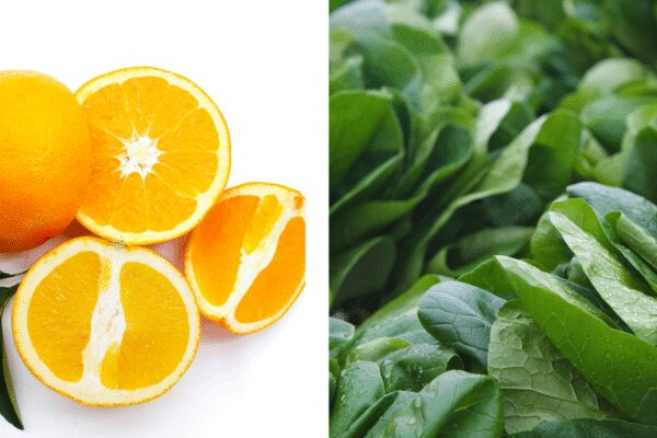 Spinach doesn’t supply usable iron unless paired with vitamin C