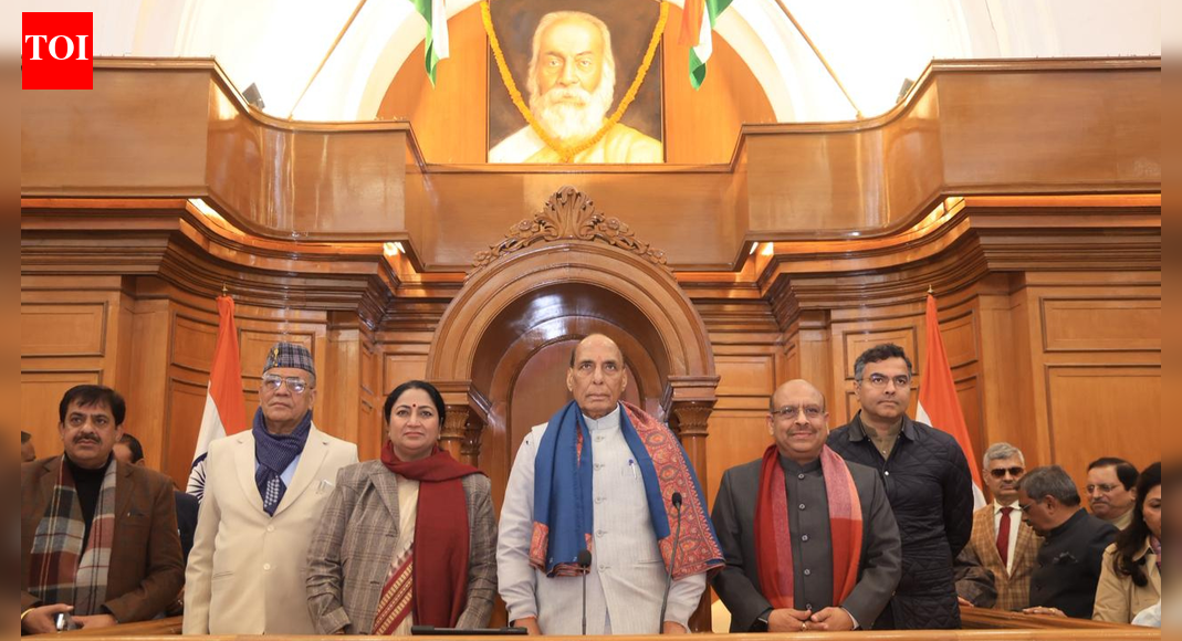 Today, in the Delhi legislative assembly, the portraits of former Prime Minister and Bharat Ratna Atal Bihari Vajpayee and Bharat Ratna Mahamana Pandit Madan Mohan Malaviya were unveiled in the House by Union defence minister Rajnath Singh. The ceremony was held in the presence of chief minister Rekha Gupta, Speaker of the assembly Vijender Gupta, and chairman of the Indira Gandhi National Centre for the Arts, Padma Bhushan Shri Ram Bahadur Rai.On the occasion, a commemorative coffee table book titled ‘Bharat Mata’ was also released to mark the completion of 150 years since the composition of the national song ‘Vande Mataram’.The deputy Speaker of the Delhi legislative assembly, Mohan Singh Bisht, Delhi government cabinet minister Pravesh Sahib Singh, and other public representatives were also present.Addressing the gathering, chief minister Rekha Gupta said that the unveiling of the portraits along with the coffee table book within the Delhi Legislative Assembly complex, is a historic and inspiring moment for the assembly. She added that both these towering personalities symbolise the resolve of ‘nation first’, integrity, farsightedness and public welfare. Recalling the contributions of Mahamana Pandit Madan Mohan Malaviya in the fields of education, the freedom movement and national consciousness, Rekha Gupta said that the establishment of institutions such as Banaras Hindu University stands as testimony to his visionary and value-based approach to education.Referring to revered Atal Bihari Vajpayee as a statesman of an era, she said that the foundation of development and national unity laid by him is today forming the basis of India’s rapid progress.CM Rekha Gupta further stated that the coffee table book ‘Bharat Mata’ is dedicated to the creative and artistic expression of Indian national consciousness, and will serve as a source of inspiration for students, researchers, and policy-makers.The CM expressed her gratitude to Prime Minister Narendra Modi. She said that inline with the PM’s vision, the Delhi government is also working with firm commitment towards the goal of ‘Viksit Bharat 2047’.End of ArticleFollow Us On Social MediaVideosInqilab Moncho To March Nationwide Seeking Justice For Sharif Osman Hadi14 Naxals Neutralized In Sukma And Bijapur As Security Forces Launch Anti-Maoist OperationHimachal College Horror: Student Dies After Alleging Sexual Harassment, RaggingIndia Reveals First Vande Bharat Sleeper Offering Faster Overnight Travel On Kolkata-Guwahati LineHindu Businessman Khokon Das, Hacked And Set Ablaze By Mob in Bangladesh, Dies 3 Days After Attack‘Slavery Destroys Heritage’: PM Modi’s Big Message After Unveiling Sacred Buddha Piprahwa RelicsBCCI Asks KKR To Release Bangladesh Player From IPL After Outrage Over Attacks On Hindu MinoritiesGovt Sends Notice To Elon Musk’s X On Grok AI Chatbot Misuse, IT Ministry Seeks Action ReportUttarakhand Minister’s Husband Sparks Outrage With ‘Bihar Girls’ Remark, Congress Hits Out At BJPPakistan Backs China’s Claim That It Mediated In Conflict With India123Photostories5 best Indian forests to see wild Asian elephants in JanuaryKrystle D’Souza’s roles that defined her TV career: ‘Ek Hazaaron Mein Meri Behna Hai’ to ‘Belan Wali Bahu’:TV celebrities’ cutest baby name choices: From Bharti Singh-Harsh Limbachiyaa’s Gola to Nakuul Mehta-Jankee Parekh’s Sufi and Rumi8 short and engaging books you can read in a single day8 traditional and comforting Maharashtrian rice dishes that are worth a tryTravel trend 2026: 5 destinations in Asia perfect for slow travel and ‘quietcations’Krystle D’Souza’s stunning ethnic fashion diaryLord Chandra Names According To Your Birth Date10 must-visit January events in Delhi you can’t missFrom ‘Saiyaara’ heartbreak to ‘FA9LA’ swagger and ‘Name Chale’ grit: Songs that turned 2025 into loudest viral soundtracks123Hot PicksOperation SindoorVande Bharat Sleeper TrainJanuary Bank holidayGold rate todayIncome Tax RefundBahrain Golden Visa 2025Bank Holidays DecemberTop TrendingSan Francisco 49ersBrittany MahomesNoah Lyles and Junelle Bromfield Net WorthWayne Gretzky Daughter Net WorthSidney Crosby LifestyleLeBron James vs Stephen Curry Net WorthTom BradyLeBron James WifeCam ThomasCharlie Kirk