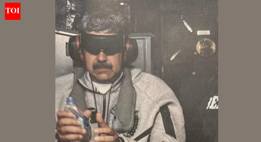 Trump shares first image of captured Maduro; Venezuela president on board US warship – see pic