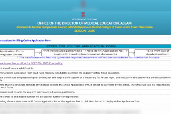 Assam NEET PG counselling 2025 round 3 registration begins at dme.assam.gov.in: Direct link to apply here