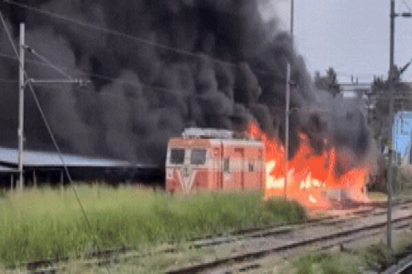 Fire erupts at Thrissur railway station: Hundreds of two-wheelers gutted in blaze, shed damaged – watch