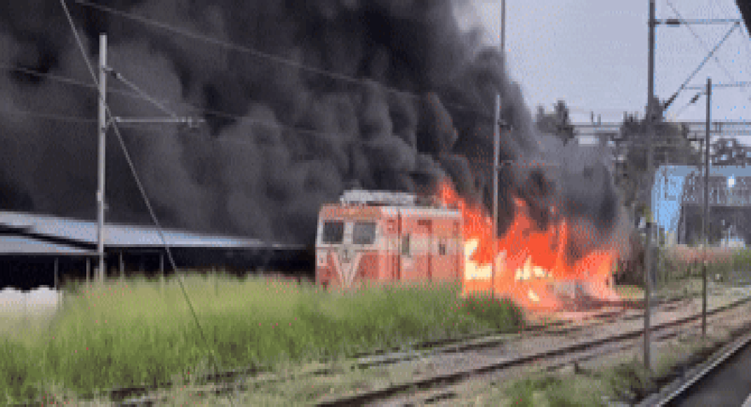 Fire erupts at Thrissur railway station: Hundreds of two-wheelers gutted in blaze, shed damaged – watch