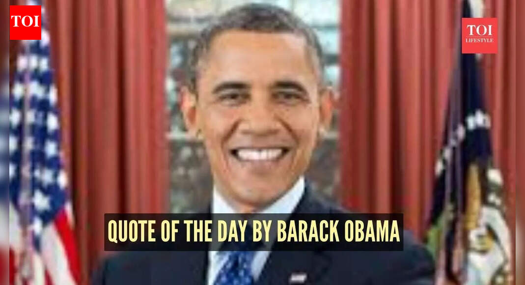 Quote of the day by Barack Obama: “The best way to not feel hopeless is to get up and…”