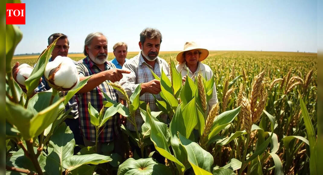 NEW DELHI: Union agriculture minister Shivraj Singh Chouhan on Sunday released 184 new varieties of 25 different crops to increase productivity, reduce input costs and address the challenges of climate change. The new varieties included 122 of cereal crops, 22 of Bt cotton, the only genetically modified crop whose commercial cultivation is allowed in India, and 13 of oilseeds, among others.The new Bt cotton varieties are updated transgenic versions that will not only increase yield but also guard crops against pests, insects and weeds, reducing the overall input cost for farmers.The 184 new varieties, developed by Indian Council of Agricultural Research institutions (60 varieties), state and central agriculture universities (62 varieties) and private seed companies (62 varieties), will reach farmers for commercial cultivation within three years.Among the 122 new varieties of cereal crops, 60 are of rice, 50 of maize, four of sorghum, five of pearl millet, and one each of ragi, small millet and proso millet. More than 50% (62) of the new cereal varieties belong to the coarse grains category, in sync with the govt’s plan to focus more on nutri-cereals and climate-resilient crops.Underlining India’s transformation from “a food-deficit country to a global food provider” over the years, Chouhan noted on the occasion that the country surpassed China in rice production and became the world’s largest producer. He said India’s rice production reached 150 million tonnes while China’s production was 145 million tonnes. “This has also strengthened India’s role as the world’s food supplier,” said the minister.The list of new varieties comprises six of pulses (1 pigeon pea, 2 green gram and 3 black gram); 13 of oilseeds (3 mustard, 4 safflower, 2 sesame and one each of til, groundnut, gobhi sarson and castor); 11 fodder crops (2 each of oats and fodder sorghum, 1 fodder maize and 6 fodder pearl millet); six of sugarcane; 24 of cotton including 22 Bt cotton; and one variety each of jute and tobacco.The release of new varieties of crops continued a “lab to land” approach of the govt so that farmers could get direct benefit of what the country’s farm scientists have been doing in a targeted manner.“Research is meaningful only when its benefits reach fields on time,” said Chouhan, directing officials to ensure that the newly released varieties should reach farmers within three years.The newly developed varieties are climate-friendly, high-yielding and resistant to major pests and diseases. They were developed to tackle challenges such as climate change, soil salinity, drought and other biotic and abiotic stresses, while also supporting natural and organic farming methods.Since the notification of seed varieties began in 1969, a total of 7,205 crop varieties have been notified in the country. Of these, 3,236 varieties were notified in the last 11-12 years alone, including 1,661 varieties in the last five years, showing increasing focus of scientists on developing climate-friendly, high-yielding, and pest and disease resistant varieties suitable for India’s diverse agro-climatic zones.About the AuthorVishwa MohanVishwa Mohan is Senior Editor at The Times of India. He writes on environment, climate change, agriculture, water resources and clean energy, tracking policy issues and climate diplomacy. He has been covering Parliament since 2003 to see how politics shaped up domestic policy and India’s position at global platform. Before switching over to explore sustainable development issues, Vishwa had covered internal security and investigative agencies for more than a decade.Read MoreEnd of ArticleFollow Us On Social MediaVideosProbe Reveals Red Fort Blast Module Used ‘Ghost’ SIM Cards For Encrypted ChatsMatter Of Deep Concern: MEA Reacts To US Strikes On Venezuela, Urges Restraint’Lunatic Rulers’: Shashi Tharoor, Singhvi, Owaisi, Other Indian Leaders On US Strikes In VenezuelaIndian Army Raises Bhairav Special Force With Over One Lakh Drone Operatives For Modern WarfareCM Revanth Reddy’s Remarks In Telangana Assembly Sparks Row, BRS Slams ‘Filthy Language’‘If Trump Can Capture Maduro, Why Can’t Modi Bring Back 26/11 Mastermind From Pakistan’: Owaisi‘Avoid All Non-Essential Travel To Venezuela’: India Issues Advisory For Citizens After US Strikes”No Control Over Minority Violence In Bangladesh…”: Former Indian Envoy Slams Yunus Govt“Infamous For His Tour With Anti-National Propaganda”: BJP Rips Rahul Gandhi Over Vietnam VisitInqilab Moncho To March Nationwide Seeking Justice For Sharif Osman Hadi123PhotostoriesBeyond the Birkin: 5 times Aishwarya Rai Bachchan proved the ‘Mom Bag’ is the ultimate luxury flex8 common Japanese words and phrases worth learningNayanthara to Tara Sutaria: Decoding first looks of ‘Toxic’s female cast – Who understood the assignment best?Vaginal health: NHS doc debunks popular myths women still believe6 places where the world’s deadliest snakes are found7 fascinating creatures with blue-coloured bloodJay Bhanushali and Mahhi Vij: Tracing the former couple’s journey from love to amicable separationVaishno Devi Yatra 2025–26: RFID card rules, smart lockers, helpline numbers and helicopter fare revisionRelief for Pune commuters: Double-decker flyover at SPPU Chowk nears completion; Metro Line-3 trial beginsThe right daily walking distance to improve fitness, according to research123Hot PicksUS strikes VenezuelaVande Bharat Sleeper TrainPublic holidays January 2026Gold rate todayDelcy RodríguezVivek RamaswamyBank Holidays JanuaryTop TrendingSan Francisco 49ersBrittany MahomesNoah Lyles and Junelle Bromfield Net WorthWayne Gretzky Daughter Net WorthSidney Crosby LifestyleLeBron James vs Stephen Curry Net WorthTom BradyLeBron James WifeCam ThomasCharlie Kirk