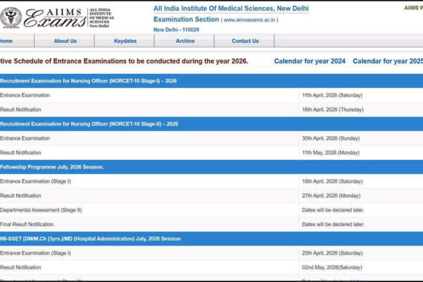 AIIMS NORCET 10 recruitment 2026 exam date out; check eligibility, selection process, and other details here