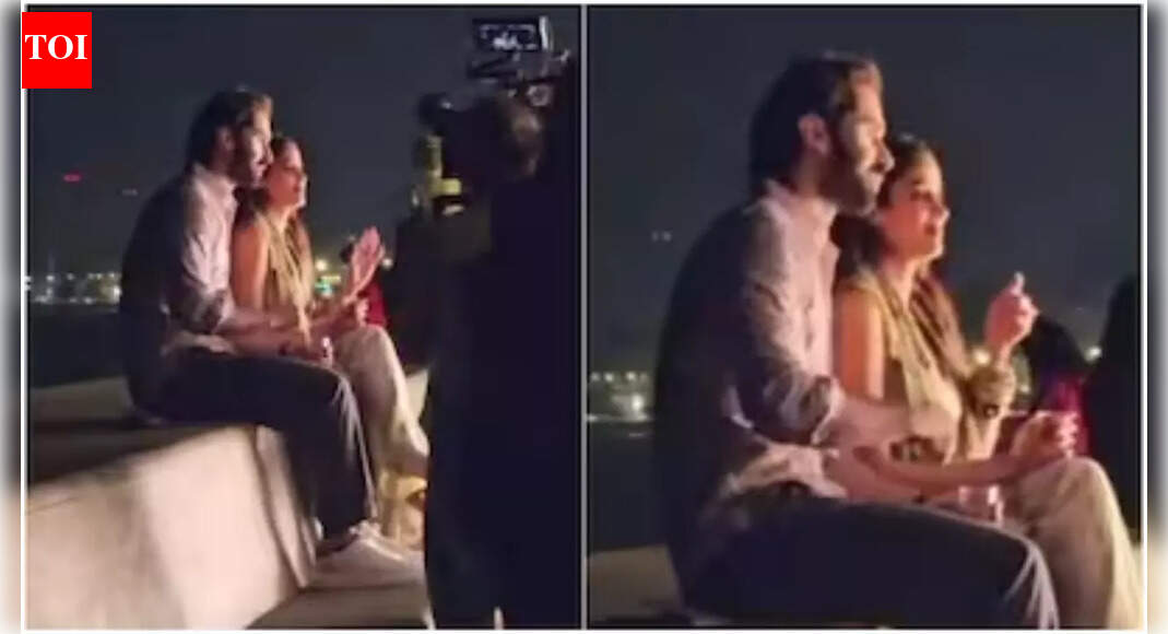 Lakshya and Janhvi Kapoor’s romantic ‘Lag Jaa Gale’ shoot wows Mumbai crowds; clip goes viral