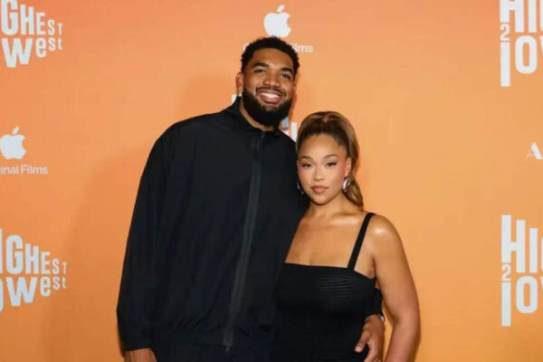 Karl-Anthony Towns’ fiancée Jordyn Woods flashes wedding ring while rocking a glowing winter look | NBA News