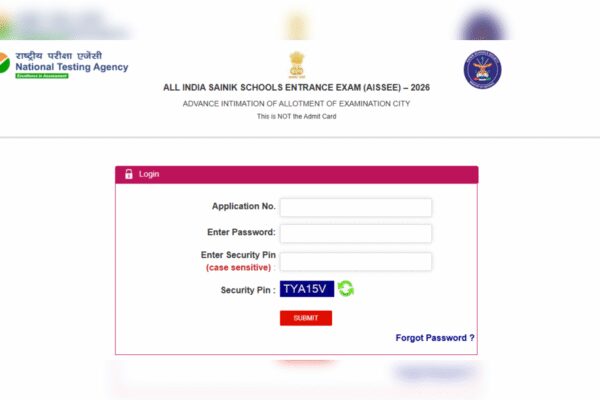 AISSEE 2026 city intimation slip released for January 18 exam: Check where and how to download