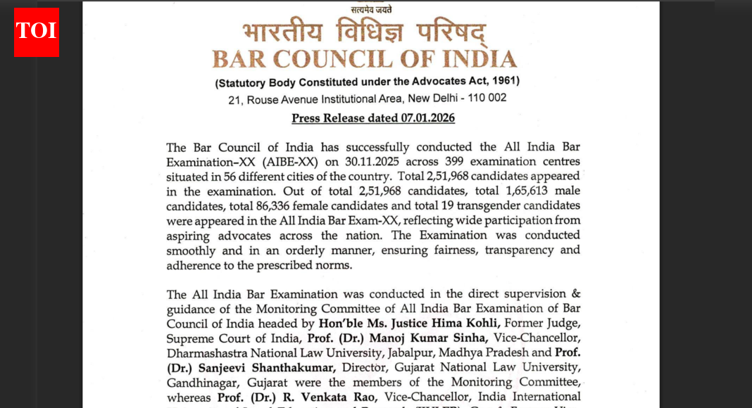 AIBE 20 result released at allindiabarexamination.com: Check details here