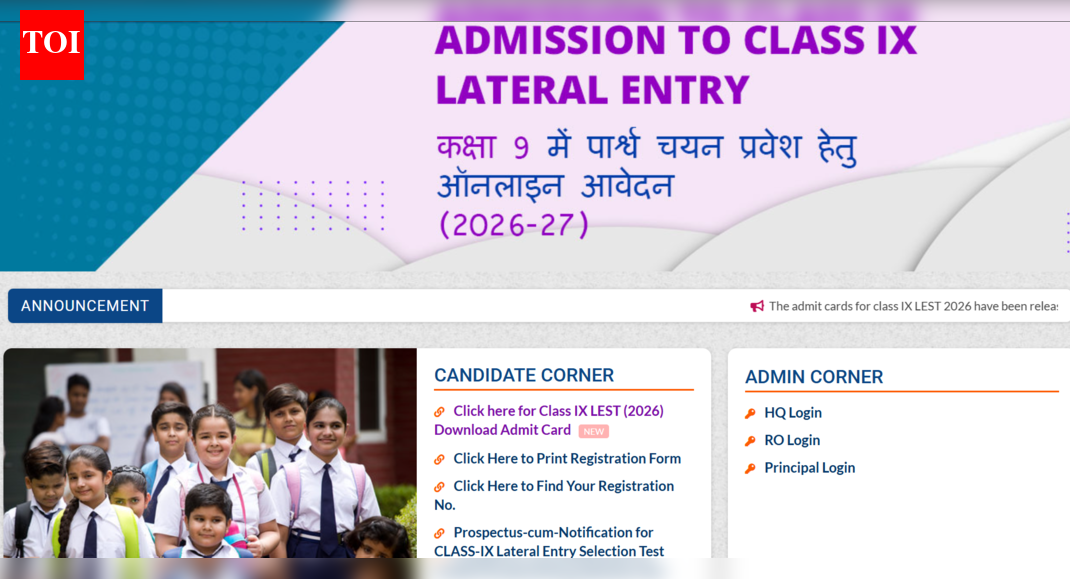 JNVST releases class 9th and 11th admit card at navodaya.gov.in: Direct link to download hall tickets here