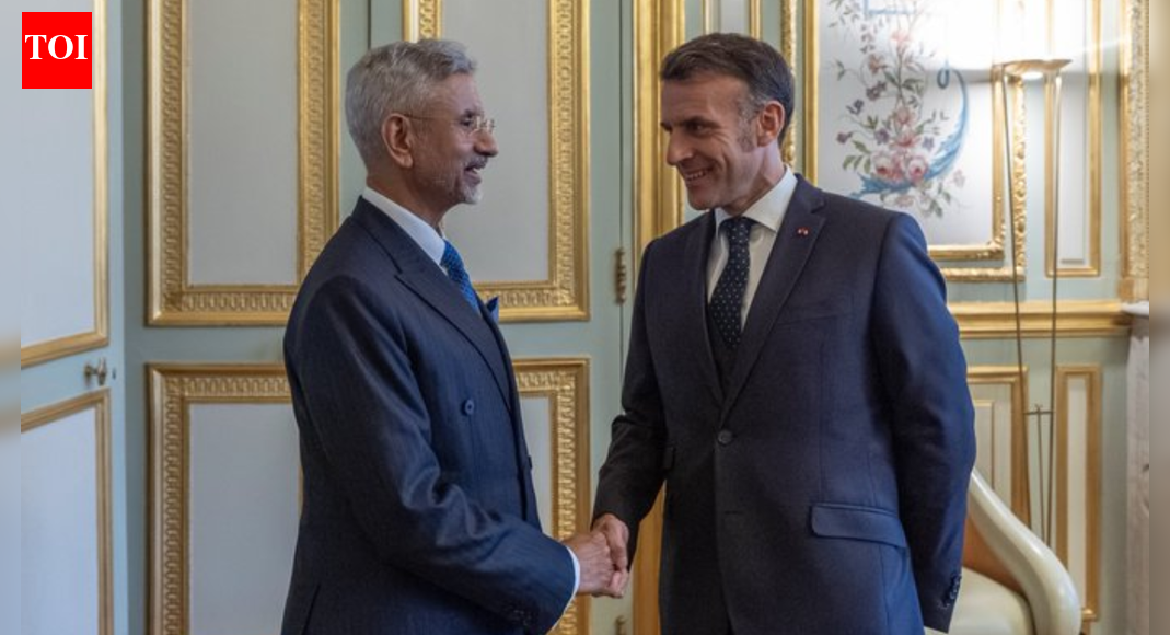 (X @DrSJaishankar) NEW DELHI: External affairs minister S Jaishankar on Thursday (local time) met French President Emmanuel Macron during his visit to France and conveyed PM Modi’s warm wishes, underscoring the strength of the India–France Strategic Partnership.Sharing details of the meeting on X, Jaishankar said, “Delighted to call on President @EmmanuelMacron of France today and convey warm wishes of PM @narendramodi. Deeply appreciate his perspectives on contemporary global developments and positive sentiments for our Strategic Partnership.” The meeting came amid a series of high-level engagements by the EAM in France. Earlier in the day, Jaishankar addressed the Ambassadors’ Conference of France in Paris, where he spoke about major global shifts and the role of India–France cooperation.In a post on X, he said, “An honour to address the Ambassadors’ Conference of France in Paris today. Underlined contemporary global shifts driven by trade, finance, technology, energy, resources and connectivity. Changes in mindset have been the crucial factor. As well as the significance of India-France partnership in promoting multi-polarity and strategic autonomy.”Meanwhile, President Macron said that he will visit India next month, as New Delhi is set to host the AI Impact Summit. He made the remarks while addressing the Diplomatic Corps, according to France 24.Earlier on Wednesday, Jaishankar met French Foreign Minister Jean-Noël Barrot. The two leaders discussed advancing bilateral cooperation and elevating India–European Union engagement, while also exchanging perspectives on contemporary global developments. Jaishankar described France as one of India’s oldest strategic partners and underlined that both countries are committed to multipolarity and active engagement on the global stage.About the AuthorTOI News DeskThe TOI News Desk comprises a dedicated and tireless team of journalists who operate around the clock to deliver the most current and comprehensive news and updates to the readers of The Times of India worldwide. With an unwavering commitment to excellence in journalism, our team is at the forefront of gathering, verifying, and presenting breaking news, in-depth analysis, and insightful reports on a wide range of topics. The TOI News Desk is your trusted source for staying informed and connected to the ever-evolving global landscape, ensuring that our readers are equipped with the latest developments that matter most.”Read MoreEnd of ArticleFollow Us On Social MediaVideosBJP Targets Mamata Banerjee Over ED Raid At I-PAC, Alleges Evidence TamperingFrom Op Sindoor To Venezuela: How Chinese Air Defence And Radar Systems Continue To Fail NationsDipu Das Lynching: Bangladesh Police Arrest Man Who Incited Mob As Attacks Against Hindus ContinueFrance Ditches Global South, Collective West As Jaishankar Warns Europe Of Changing World Order’Naughty, Nasty HM’: Mamata Slams Amit Shah After ED Raids TMC Leader Amid SIR RowPM Modi Launches ‘Somnath Swabhiman Parv’, Recalls Centuries-Old Resolve Behind Temple’s Revival“US Using Tariffs To Pressure India” Sareen Slams Trump Over Russia Sanction BillDonald Trump Pulls US Out Of India-Led Solar Alliance In Sweeping Exit From 66 Global AgenciesNew CCTV Footage Raises Questions Over Planning Behind Turkman Gate Clashes During Midnight DriveMinor Shooter Accuses National Coach Of Sexual Assault, NRAI Suspends Him Pending Police Inquiry123PhotostoriesHow to deal with difficult people without losing your cool: 5 effective psychology-based tipsBirthday Special: Farhan Akhtar’s movies to watch on OTTFarhan Akhtar’s social media moments with wife and kids10 smart and comforting sooji dishes to enjoy for breakfastExclusive: Viraj Bahl on the public admiration he’s been getting due to Shark Tank India; says ‘I still feel embarrassed when people ask me for selfies’‘Toxic’: Kiara Advani, Nayanthara to Rukmini Vasanth: Meet the leading ladies of Yash’s highly anticipated comeback filmHow to make comforting Gajar Matar Ki Sabzi at home10 most democratic countries in the world12 banana desserts enjoyed around the world’The Office’ to ‘Modern Family’: Best sitcoms to watch on Peacock123Hot PicksMinneapolis Woman ShootMaharashtra civic pollsGold rate todayUAE citizenshipCigarette price hikePublic holidays January 2026Bank Holidays JanuaryTop TrendingCandace OwensTommy Fleetwood and Clare Fleetwood Net WorthTravis KelceBrandon TatumQuinn HutsonRic Flair Net Worth in 2025Rashee RiceMarshon Lattimore ArrestAnthony EdwardsStefon Diggs