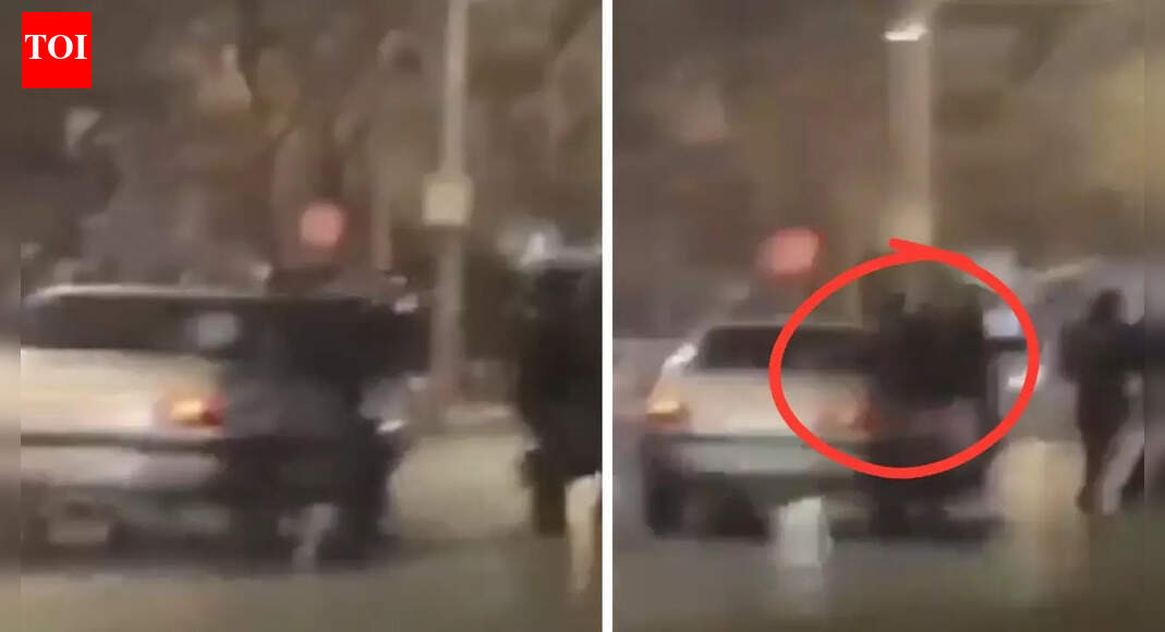Iran protests turn violent: Viral video shows moment protester drives car into security forces