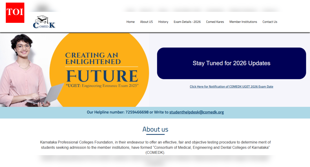 COMEDK UGET 2026 exam date announced: Check registration details, eligibility here