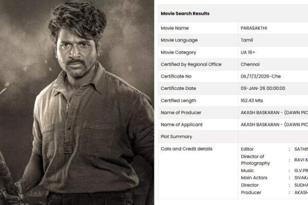 ‘Parasakthi’ censor row: Sudha Kongara directed, Sivakarthikeyan starrer bags U/A certificate – Report | Tamil Movie News