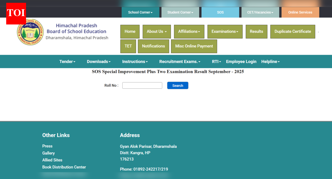 HPBOSE SOS Class 10th and 12th improvement result released at hpbose.org: Direct links to download here