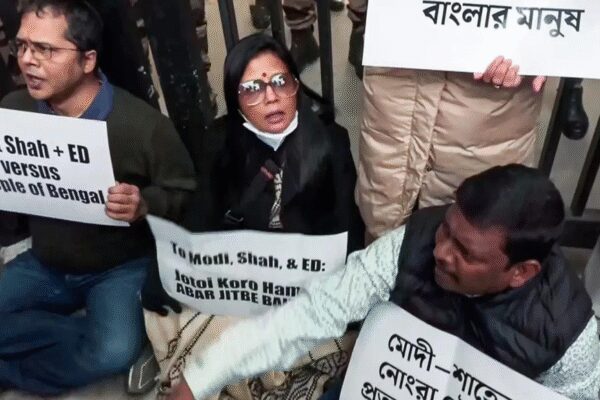 Mahua Moitra along with other TMC leaders protested outside Amit Shah’s residence (ANI image) NEW DELHI: Trinamool Congress MP Mahua Moitra on Friday accused the Centre of misusing central agencies after she was detained by Delhi police while protesting outside union home minister Amit Shah’s office against the Enforcement Directorate (ED) raids on political consultancy firm I-PAC in Kolkata.Reacting after her detention, Moitra alleged that the ED was being used to target political opponents and steal sensitive electoral information. “You have seen how the government is using the ED as their agency to steal information, election strategy of their political opponents. ED was sent to the office of our political consultant for dacoity of information. They are talking about some 7–8 years old coal scam; you didn’t get time to gather information in all these years. Mamata Banerjee showed how to fight against them. People of Bengal will teach them a lesson,” she said.Earlier, as she and other TMC MPs including Derek O’ Brien were taken away by police, Moitra posted on X, claiming force was used during the detention. “Amit Shah’s cops dragging us in police vans to police station. Bring it on BJP Bengalis — you’ll be eaten by the Bengal Tigress, Mamata Banerjee,” she wrote.Speaking to reporters, Moitra also objected to the detention of protesters, stating, “Even here, we are protesting peacefully, yet you can see how we are being picked up — every time, you see it for yourself, how they drag us away.”TMC MP Kirti Azad in a post on X wrote, “Detained at Parliament Street Police Station. No FIR has been registered so far. We have not been told the reason for the same. No senior officer is available. If this is what is happening to elected members of Parliament, we can understand what must be the plight of a common man.” Meanwhile, BJP MP Ravi Shankar Prasad defended the ED raids, drawing parallels with the fodder scam investigation involving RJD chief Lalu Prasad Yadav.Addressing a press conference Prasad said, “This raid is similar to the one during the fodder scam case against Lalu Prasad. He was later arrested, but he never stormed the CBI office as Mamata Banerjee did. What link does Mamata have with that firm?”The protest followed ED searches at multiple locations linked to I-PAC in Kolkata on Thursday, including the residence of its chief, Pratik Jain. I-PAC provides political consultancy services to the TMC and manages parts of the party’s IT and media operations.Meanwhile, the TMC on Friday moved the Calcutta High Court seeking restraint on the “misuse and dissemination” of documents and data seized during the ED searches. The party has termed the raids politically motivated and aimed at intimidating it ahead of the West Bengal Assembly elections. CM Banerjee further alleged that party documents, hard disks and sensitive data were being seized under the guise of an investigation. Questioning the role of the ED and Amit Shah, Banerjee said, “Is it the duty of the ED, Amit Shah to collect the party’s hard disk, candidate list?… The nasty, naughty Home Minister who cannot protect the country and is taking away all my party documents. What will be the result if I raid the BJP party office?”She also linked the agency action to the ongoing Special Intensive Revision (SIR) exercise in West Bengal, alleging that voter names were being deleted ahead of the polls.“On one side, they are deleting the names of all the voters by carrying out the SIR in West Bengal…Because of the elections, they are collecting all the information about my party,” she said. Banerjee further dared the BJP to fight the TMC politically if it wanted to win Bengal.About the AuthorTOI World DeskAt TOI World Desk, our dedicated team of seasoned journalists and passionate writers tirelessly sifts through the vast tapestry of global events to bring you the latest news and diverse perspectives round the clock. With an unwavering commitment to accuracy, depth, and timeliness, we strive to keep you informed about the ever-evolving world, delivering a nuanced understanding of international affairs to our readers. Join us on a journey across continents as we unravel the stories that shape our interconnected world.Read MoreEnd of ArticleFollow Us On Social MediaVideosJaishankar Sends ‘Bad Neighbour’ Pakistan On Anti-India Rant Again, Calls Operation Sindoor Reckless’No Call From PM Modi’: Trump Aide Lutnick’s Shocker On India-US Trade Deal Amid Tariff Threats‘India Can Balance A Chaotic World’: French President Macron On BRICS, Multipolarity, Power Politics‘India Will Not Be Anybody’s Vassal’: French President Macron’s Remark During Jaishankar MeetMeet Tina Shah, The Indian American Doctor Running For US Congress in New Jersey Democratic RaceBJP Targets Mamata Banerjee Over ED Raid At I-PAC, Alleges Evidence TamperingFrom Op Sindoor To Venezuela: How Chinese Air Defence And Radar Systems Continue To Fail NationsDipu Das Lynching: Bangladesh Police Arrest Man Who Incited Mob As Attacks Against Hindus ContinueFrance Ditches Global South, Collective West As Jaishankar Warns Europe Of Changing World Order’Naughty, Nasty HM’: Mamata Slams Amit Shah After ED Raids TMC Leader Amid SIR Row123PhotostoriesYour Birth Date Is Not Random—It Holds a Dark TruthTara Sutaria and Veer Pahariya reportedly part ways after one year? 5 times the couple proved that style never fadesHow to make Kolhapuri Chicken Curry for lunchMahhi Vij addresses divorce with Jay Bhanushali: ‘It didn’t work out but he has not run away from the responsibility of our kids’Katrina Kaif, Shah Rukh Khan to Kareena Kapoor: Bollywood stars who danced to songs bearing their namesFired from work? How to find a new job quickly that you like7 signs you might be spiritually gifted (even if you don’t realise it yet)Chef Sanjeev Kapoor shares 10 fun and creative ways to enjoy eggs5 manifestation mistakes and how to fix themHow to make South Indian Upma for breakfast123Hot PicksTrump Mexico NewsTrump Denmark NewsGold rate todayBengaluru newsCigarette price hikePublic holidays January 2026Bank Holidays JanuaryTop TrendingCandace OwensTommy Fleetwood and Clare Fleetwood Net WorthTravis KelceICE Shooting VictimSarfaraz KhanRic Flair Net Worth in 2025Patrick Mahomes InjuryUnion BudgetDelhi AQIStefon Diggs