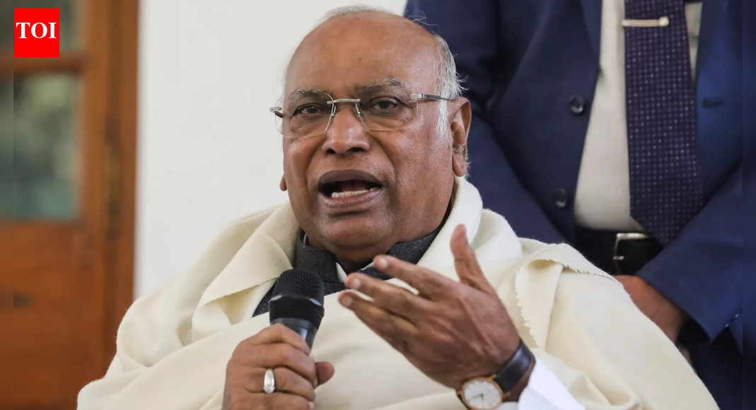 File photo: Congress president Mallikarjun Kharge (Picture credit: ANI) NEW DELHI: Congress president Mallikarjun Kharge on Friday launched a sharp attack on the Modi government’s foreign policy, accusing it of inconsistency and compromising India’s strategic interests. Referring to Prime Minister Narendra Modi’s oft-repeated line, “Main desh ko jhukne nahi dunga” (I will not allow the country to bow), Kharge said current developments show “the complete opposite”.In a post on X, Kharge cited two recent issues to underline his criticism. The first relates to reports suggesting the Centre may lift restrictions imposed on Chinese companies from bidding for government contracts. The curbs were put in place five years ago following the deadly Galwan Valley clash between Indian and Chinese troops in 2020.“The ban on Chinese companies, in place for five years, is being lifted,” Kharge said, adding that the sacrifice of Indian soldiers in Galwan had earlier been “insulted” when China was given a “clean chit”. He alleged that allowing Chinese firms back into government tenders amounted to rolling out a “red carpet” for them, questioning the government’s stand on national security.As per news agency Reuters, the Centre is considering rolling back rules that required companies from bordering countries, including China, to undergo special registration and security clearances before participating in public tenders. The proposed move is seen as part of efforts to ease supply bottlenecks and revive stalled infrastructure projects, especially in sectors such as power. Any such change would require approval from the Prime Minister.Kharge’s second criticism focused on US President Donald Trump’s repeated public comments on India’s purchase of Russian oil. He accused Prime Minister Modi of remaining silent despite Trump “commenting daily” on the issue.“Modi ji is averting his gaze. The ‘sir’ business looks more like surrender,” Kharge said, suggesting that India’s position on Russian oil exports was being questioned without a firm response from New Delhi. The “sir” reference was a jibe at recent remarks by Trump in which he recalled India’s long wait for US defence equipment. Trump said India had ordered 68 Apache helicopters but had to wait nearly five years for delivery, prompting PM Modi to approach him. “Prime Minister Modi came to see me, ‘Sir, may I see you please? Yes!’ I have a very good relationship with him. He’s not that happy with me, because they are paying a lot of tariffs now, but they have now reduced it substantially, because of Russia,” Trump said, referring to India’s oil purchases from Russia.Kharge further argued that foreign policy should prioritise national interest above all else.He said the Modi government’s approach has weakened India’s long-standing commitment to non-alignment and strategic autonomy. “The Modi government’s foreign policy swings like a wild pendulum — now this way, now that — and it is the people of India who are paying the price,” he added.The Congress chief’s remarks come at a time when New Delhi and Beijing have been taking cautious steps to stabilise ties after years of strain. India and China have resumed some people-to-people exchanges, including direct flights, even as restrictions on Chinese foreign direct investment remain in place.Kharge maintained that these shifts reflect a lack of coherence in foreign policy, arguing that major decisions with long-term implications should be guided by consistency and national interest rather than short-term pressures.About the AuthorTOI News DeskThe TOI News Desk comprises a dedicated and tireless team of journalists who operate around the clock to deliver the most current and comprehensive news and updates to the readers of The Times of India worldwide. With an unwavering commitment to excellence in journalism, our team is at the forefront of gathering, verifying, and presenting breaking news, in-depth analysis, and insightful reports on a wide range of topics. The TOI News Desk is your trusted source for staying informed and connected to the ever-evolving global landscape, ensuring that our readers are equipped with the latest developments that matter most.”Read MoreEnd of ArticleFollow Us On Social MediaVideosVenezuelan Oil For India? US Offer Comes With Conditions As Pressure Grows Over Russian CrudeShashi Tharoor Praises Nehru’s Democracy Role, Admits 1962 Errors, Accuses BJP Of Blame PoliticsJaishankar Sends ‘Bad Neighbour’ Pakistan On Anti-India Rant Again, Calls Operation Sindoor Reckless’No Call From PM Modi’: Trump Aide Lutnick’s Shocker On India-US Trade Deal Amid Tariff Threats‘India Can Balance A Chaotic World’: French President Macron On BRICS, Multipolarity, Power Politics‘India Will Not Be Anybody’s Vassal’: French President Macron’s Remark During Jaishankar MeetMeet Tina Shah, The Indian American Doctor Running For US Congress in New Jersey Democratic RaceBJP Targets Mamata Banerjee Over ED Raid At I-PAC, Alleges Evidence TamperingFrom Op Sindoor To Venezuela: How Chinese Air Defence And Radar Systems Continue To Fail NationsDipu Das Lynching: Bangladesh Police Arrest Man Who Incited Mob As Attacks Against Hindus Continue123PhotostoriesPrada makes chai-inspired perfume: 7 times food became a part of high fashion10 winter habits that build unshakeable inner strengthBTS’s funniest moments: From Jungkook’s Vine phase to J-Hope’s butter chicken incidentLove with restraint, ‘Taal’, ‘Dil Chahta Hai’, ‘Hulchul’ define Akshaye Khanna’s romantic legacyChennai to bring back double-decker buses after 17 years with electric upgradeYour Birth Date Is Not Random—It Holds a Dark TruthTara Sutaria and Veer Pahariya reportedly part ways after one year? 5 times the couple proved that style never fadesHow to make Kolhapuri Chicken Curry for lunchMahhi Vij addresses divorce with Jay Bhanushali: ‘It didn’t work out but he has not run away from the responsibility of our kids’Katrina Kaif, Shah Rukh Khan to Kareena Kapoor: Bollywood stars who danced to songs bearing their names123Hot PicksTrump Mexico NewsTrump Denmark NewsGold rate todayBengaluru newsCigarette price hikePublic holidays January 2026Bank Holidays JanuaryTop TrendingCandace OwensTommy Fleetwood and Clare Fleetwood Net WorthTravis KelceICE Shooting VictimSarfaraz KhanRic Flair Net Worth in 2025Patrick Mahomes InjuryUnion BudgetDelhi AQIStefon Diggs