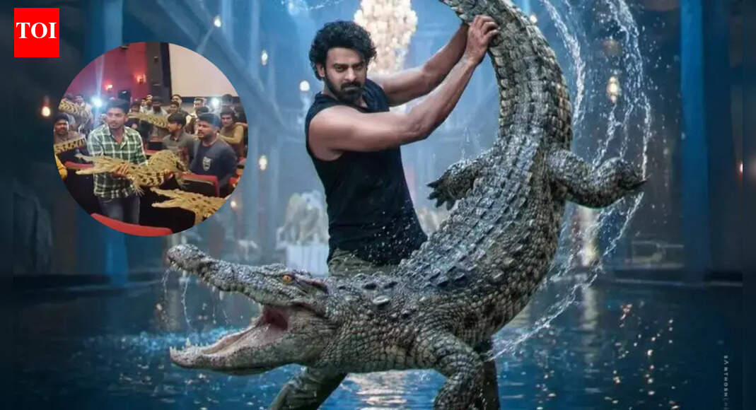 Prabhas fans bring crocodiles for ‘The Raja Saab’ screening to recreate iconic action scene – Watch