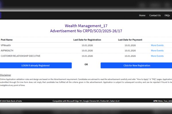 SBI SO recruitment 2025: Registration window closes tomorrow for 996 posts; direct link to apply here