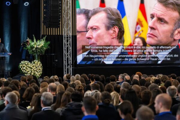 Switzerland holds memorial service during day of national mourning for bar fire victims