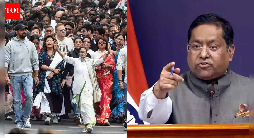 Mamata Banerjee at Kolkata march; MEA spokesperson Randhir Jaiswal Mamata vs ED: West Bengal chief minister Mamata Banerjee led a protest in Kolkata against the Enforcement Directorate’s raids on political consultancy I-PAC.India-US trade deal: The MEA termed the remarks made by US secretary of commerce Howard Lutnick on the reason behind the delay in the US-India trade deal as “inaccurate.”Iran protests: Iran’s Supreme Leader Ayatollah Ali Khamenei issued a stern warning to protesters, vowing the Islamic Republic would not back down to the unrest.Jana Nagayan movie release: In a setback to actor-politician Vijay, the Chief Justice of the Madras high court stayed single-bench’s order granting certificate to the film.World Cup hero recalls ‘scary’ incident:  Indian women’s cricket team batter Jemimah Rodrigues recently shared a scary yet funny story from her childhood that left everyone shocked at the time.Here are top five stories of the day: ‘Agar Himmat Hay Toh…’: Mamata Banerjee Explodes After ED Raids I-PAC, Challenges HM Amit Shah Mamata Banerjee hits the streets: West Bengal CM leads Kolkata rally against ED raids on I-PACTrinamool Congress (TMC) chairperson and West Bengal chief minister Mamata Banerjee led a protest rally in Kolkata on Friday against the Enforcement Directorate (ED), a day after the central agency conducted raids at the office of political consultancy I-PAC and the residence of its chief, Partik Jain. The rally was held near the 8B bus stand in Jadavpur, where a large number of TMC leaders and workers gathered, raising slogans against the alleged misuse of central agencies. Heavy police deployment was seen in the area. Read full story’Inaccurate’: MEA rebuts Trump aide’s ‘PM didn’t call’ remarks; cites 8 Modi-Trump calls in 2025The ministry of external affairs on Friday termed the remarks made by US secretary of commerce Howard Lutnick that “PM Modi’s reluctance to call Trump” was the reason behind the delay in the trade deal between the United States and India, as “inaccurate.”In a media briefing MEA spokesperson Randhir Jaiswal said, “PM Modi and President Trump have spoken on eight occasions in 2025.” Read full story’Hands of US president stained with the blood’: Iran’s Khamenei says ‘arrogant’ Trump will be overthrown; vows crackdown on protestersIran’s Supreme Leader Ayatollah Ali Khamenei on Friday warned the protesters, saying the Islamic Republic would “not back down” amid escalating unrest accusing “foreign-backed elements” of trying to destabilise the country. He also targeted Donald Trump, claiming the “hands of the US President are stained with the blood of Iranians” further asserting that the “arrogant” leader would eventually be overthrown. In a speech aired on state television, the 86-year-old leader said, “Everyone should know that the Islamic Republic came to power with the blood of hundreds of thousands of honorable people, and it will not back down in the face of saboteurs.” Read full storyJana Nayagan: Thalapathy Vijay’s film will not release on Pongal; next hearing on January 21The Madras high court’s chief justice has temporarily stayed the single judge’s order that directed the CBFC to grant a UA certificate. The matter has been posted for further hearing on January 21, after the Pongal holidays. Representing the Censor Board, the ASG stated that the single judge held the Chairperson’s January 6 letter to be without jurisdiction, but argued that the letter itself was never challenged before the court. He pointed out that no writ of certiorari was sought against the letter. The ASG further contended that the CBFC should have been given an opportunity to defend its position by filing a counter affidavit. Follow live updates’Cousin thought I died’: Jemimah Rodrigues recalls horrific ‘church’ incidentIndian women’s cricket team batter Jemimah Rodrigues recently shared a scary yet funny story from her childhood that left everyone shocked at the time. The incident happened when she was just eight years old, long before she became a World Cup hero for India. Jemimah recalled that she was at a church programme with her cousins. The kids were playing outside an auditorium while the adults were busy inside. Like most children, they were full of energy and mischief. Read full storyAbout the AuthorTOI News DeskThe TOI News Desk comprises a dedicated and tireless team of journalists who operate around the clock to deliver the most current and comprehensive news and updates to the readers of The Times of India worldwide. With an unwavering commitment to excellence in journalism, our team is at the forefront of gathering, verifying, and presenting breaking news, in-depth analysis, and insightful reports on a wide range of topics. The TOI News Desk is your trusted source for staying informed and connected to the ever-evolving global landscape, ensuring that our readers are equipped with the latest developments that matter most.”Read MoreEnd of ArticleFollow Us On Social MediaVideosThe Day CBI Arrested Indira Gandhi And Sonia’s Pasta Maker That May Have Saved The Day For CongHow US Pulled Off A Mission Defining Security Operation For Jaishankar During Government ShutdownVenezuelan Oil For India? US Offer Comes With Conditions As Pressure Grows Over Russian CrudeShashi Tharoor Praises Nehru’s Democracy Role, Admits 1962 Errors, Accuses BJP Of Blame PoliticsJaishankar Sends ‘Bad Neighbour’ Pakistan On Anti-India Rant Again, Calls Operation Sindoor Reckless’No Call From PM Modi’: Trump Aide Lutnick’s Shocker On India-US Trade Deal Amid Tariff Threats‘India Can Balance A Chaotic World’: French President Macron On BRICS, Multipolarity, Power Politics‘India Will Not Be Anybody’s Vassal’: French President Macron’s Remark During Jaishankar MeetMeet Tina Shah, The Indian American Doctor Running For US Congress in New Jersey Democratic RaceBJP Targets Mamata Banerjee Over ED Raid At I-PAC, Alleges Evidence Tampering123Photostories5 Hulu horror dramas for some spine-chilling experience5 infamous roads where people are known to disappear without a trace12 non-vegetarian dishes from Indian cities to keep you warm during wintersKatrina Kaif-Vicky Kaushal, Kiara Advani-Sidharth Malhotra to Parineeti Chopra: Celebrity newborn reveals are getting more thoughtfulThis Kaal Bhairav Avatar Protects You Based on Your Birth DateBengaluru airport space shift pushes bus commuters to costly cabs‘Barfi!’, ‘Fashion’, and ‘Mary Kom’: A look at Priyanka Chopra’s most memorable performancesPrada makes chai-inspired perfume: 7 times food became a part of high fashion10 winter habits that build unshakeable inner strengthBTS’s funniest moments: From Jungkook’s Vine phase to J-Hope’s butter chicken incident123Hot PicksTrump Mexico NewsTrump Denmark NewsGold rate todayBengaluru newsCigarette price hikePublic holidays January 2026Bank Holidays JanuaryTop TrendingCandace OwensTommy Fleetwood and Clare Fleetwood Net WorthTravis KelceICE Shooting VictimSarfaraz KhanRic Flair Net Worth in 2025Patrick Mahomes InjuryUnion BudgetDelhi AQIStefon Diggs