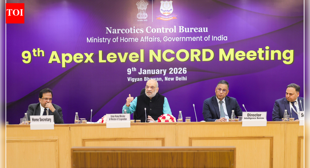 Narco crackdown: Amit Shah chairs NCORD meet; calls for coordinated national push against drug trafficking | India News