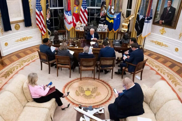President’s priority: Trump picks up Fox News call during New York Times interview