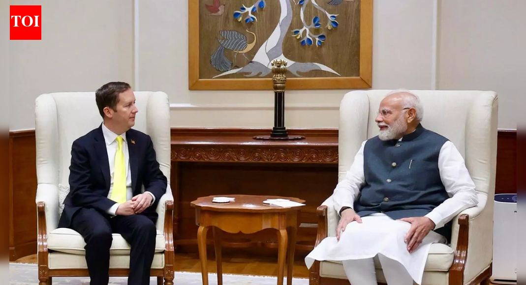 (ANI) NEW DELHI: US Ambassador to India Sergio Gor arrived India on Friday, saying there are “incredible opportunities” ahead for the two countries. In a post on X, Gor wrote, “Great to be back in India! Incredible opportunities ahead for our two nations!”His arrival follows US President Donald Trump’s approval on Thursday of a bill that allows for tariffs of at least 500% on countries importing Russian oil, intended to “punish them.” US Senator Lindsey Graham stated that the bill would provide the US with significant leverage over countries such as China, India, and Brazil, encouraging them to stop purchasing discounted Russian oil.Gor was sworn in as the US Ambassador to India in November at the White House. Following the ceremony, US President Donald Trump highlighted the importance of the relationship with India and expressed confidence in Gor.Prior to his swearing-in, Gor had visited India in October, where he met Prime Minister Narendra Modi, external affairs minister S Jaishankar, and National Security Advisor Ajit Doval. In August, Trump had nominated Gor as India’s next ambassador and Special Envoy for South and Central Asian Affairs. During his testimony before the Senate Foreign Relations Committee in September, Gor emphasised that India is “one of the most important relationships our nation (US) has in the world.”About the AuthorTOI News DeskThe TOI News Desk comprises a dedicated and tireless team of journalists who operate around the clock to deliver the most current and comprehensive news and updates to the readers of The Times of India worldwide. With an unwavering commitment to excellence in journalism, our team is at the forefront of gathering, verifying, and presenting breaking news, in-depth analysis, and insightful reports on a wide range of topics. The TOI News Desk is your trusted source for staying informed and connected to the ever-evolving global landscape, ensuring that our readers are equipped with the latest developments that matter most.”Read MoreEnd of ArticleFollow Us On Social MediaVideosCEPA A Win-Win For India And Chile, Key Focus On Market Access And Minerals: Chile EnvoyMamata Banerjee Hits Streets, Leads Kolkata Rally Against ED RaidsAfter Meeting PM Modi, AI Innovators Share Insights That Could Change The GameAmit Shah Outlines Foolproof NIDMS Mechanism To Counter Future Terror AttacksIndia No Longer Imports Arms, UP Leads Defence Manufacturing: Rajnath Singh’Not Accurate’: India Hits Back After Trump Aide Blames PM Modi For Delayed Trade DealMEA Calls For Firm Action As India Flags Disturbing Pattern Of Attacks On Minorities In BangladeshPM Modi To Host German Chancellor Merz In Gujarat As India-Germany Ties Enter Strategic Phase’PM Modi-Trump Held 8 Calls In 2025′: India Rejects Lutnick’s Claim On Stalled Trade AgreementThe Day CBI Arrested Indira Gandhi And Sonia’s Pasta Maker That May Have Saved The Day For Cong123PhotostoriesBirthday special: Hrithik Roshan’s social media moments with Saba Azad and familyBirthday Special: Hrithik Roshan’s movies to watch on OTTTaarak Mehta Ka Ooltah Chashmah: From calling Dilip Joshi the ‘pillar of the show’ to reacting to Disha Vakani aka Dayaben’s return, Sharad Sankla aka Abdul gets candid7 moon-kissed baby names for your little princessCurry-smelling kangaroos to banana bees: 6 animals that surprisingly smell like foodWhat teachers wish parents understood‘Hum Paanch’, ‘Dekh Bhai Dekh’, ‘Yes Boss’: Top TV comedy shows from the 90What students learn in school beyond the syllabusFrom ‘Highway’ to ‘Chhichhore’: 5 times mainstream films embraced unconventional charactersSadhguru’s Drumstick Soup is a winter must-have; recipe inside123Hot PicksTrump Mexico NewsTrump Denmark NewsGold rate todayBengaluru newsCigarette price hikePublic holidays January 2026Bank Holidays JanuaryTop TrendingCandace OwensTommy Fleetwood and Clare Fleetwood Net WorthTravis KelceVanessa BryantLos Angeles KingsRic Flair Net Worth in 2025LeBron JamesUnion BudgetWPL Live ScoreStefon Diggs