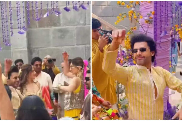 Kriti Sanon dances her heart out as Nupur Sanon and Stebin Ben’s haldi celebrations turn into a dhol-filled party