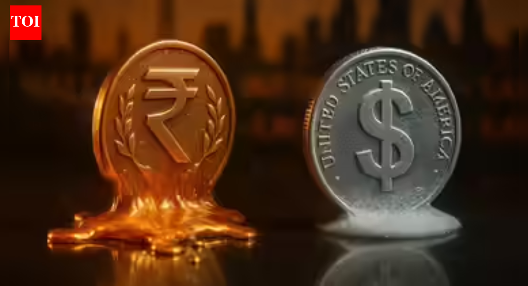 . MUMBAI: The rupee weakened on Friday due to dollar demand from maturing offshore positions and corporate hedging. It closed at 90.16 per dollar, 14 paise down from its previous close. Falling equities added to the pressure. Elevated dollar demand weighed intraday, though sporadic dollar sales near the lows capped losses and kept sentiment cautious.“The rupee weakened, pressured by weakness in domestic equity markets and continued foreign investor selling. Volatility in the dollar index, driven by key US economic data, has further weighed on the currency,” said Jateen Trivedi of LKP Securities.End of ArticleFollow Us On Social MediaVideosCEPA A Win-Win For India And Chile, Key Focus On Market Access And Minerals: Chile EnvoyMamata Banerjee Hits Streets, Leads Kolkata Rally Against ED RaidsAfter Meeting PM Modi, AI Innovators Share Insights That Could Change The GameAmit Shah Outlines Foolproof NIDMS Mechanism To Counter Future Terror AttacksIndia No Longer Imports Arms, UP Leads Defence Manufacturing: Rajnath Singh’Not Accurate’: India Hits Back After Trump Aide Blames PM Modi For Delayed Trade DealMEA Calls For Firm Action As India Flags Disturbing Pattern Of Attacks On Minorities In BangladeshPM Modi To Host German Chancellor Merz In Gujarat As India-Germany Ties Enter Strategic Phase’PM Modi-Trump Held 8 Calls In 2025′: India Rejects Lutnick’s Claim On Stalled Trade AgreementThe Day CBI Arrested Indira Gandhi And Sonia’s Pasta Maker That May Have Saved The Day For Cong123Photostories8 baby girl names inspired by the poets of IndiaMeet 5 remarkable animals that live and hunt without eyesBirthday Special: Hrithik Roshan’s movies to watch on OTTBirthday special: Hrithik Roshan’s social media moments with Saba Azad and familyTaarak Mehta Ka Ooltah Chashmah: From calling Dilip Joshi the ‘pillar of the show’ to reacting to Disha Vakani aka Dayaben’s return, Sharad Sankla aka Abdul gets candid7 moon-kissed baby names for your little princessCurry-smelling kangaroos to banana bees: 6 animals that surprisingly smell like foodWhat teachers wish parents understood‘Hum Paanch’, ‘Dekh Bhai Dekh’, ‘Yes Boss’: Top TV comedy shows from the 90What students learn in school beyond the syllabus123Hot PicksTrump Mexico NewsTrump Denmark NewsGold rate todayBengaluru newsCigarette price hikePublic holidays January 2026Bank Holidays JanuaryTop TrendingCandace OwensTommy Fleetwood and Clare Fleetwood Net WorthTravis KelceVanessa BryantLos Angeles KingsBoston Celtics vs Toronto RaptorsLeBron JamesJa MorantWPL Live ScoreStefon Diggs
