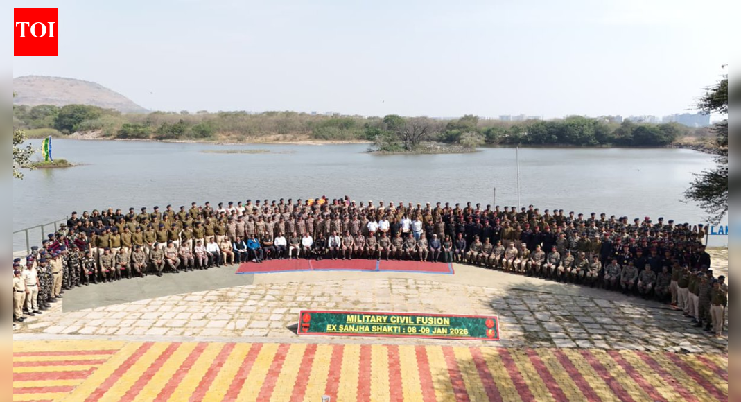 Indian Army conducts exercise to boost civil–military coordination in Southern Command The Indian Army on Saturday said it conducted exercise ‘Sanjha Shakti’, a joint Military–Civil Fusion exercise, at the Dighi Hills Range under the aegis of the Maharashtra, Gujarat and Goa Area of the Southern Command. The exercise focused on strengthening coordination between the armed forces and civilian agencies to deal with complex security challenges and emergency situations, as per a post shared by the Southern Command of the Indian Army on X.’No Courage, No Strength’: Lt Gen Katiyar Ridicules Pak, Exposes Terror Strategy, Warns Against WarAccording to the Indian Army, the exercise was aimed at enhancing civil–military synergy, improving rapid response capabilities and ensuring public safety. More than 350 personnel participated in the drill, which brought together the Indian Army and 16 key civilian agencies, including the Maharashtra Police, Force One and various fire departments. The joint exercise tested interoperability, communication protocols, decision-making processes and rapid response mechanisms through realistic, mission-oriented scenarios, the post said.The Army stated that exercise Sanjha Shakti validated seamless coordination between civil and military stakeholders, particularly in situations involving, disaster response and public safety. The emphasis was on preparedness and joint action to address emergencies in the hinterland effectively.Lt Gen DS Kushwah, AVSM, SM, General Officer Commanding of the Maharashtra, Gujarat and Goa Area, highlighted the importance of close civil–military cooperation. He stressed that such synergy is critical for safeguarding the hinterland, responding swiftly to disasters and providing support to veterans and their families, as per the Indian Army’s post.The exercise reaffirmed the Indian Army’s role in rear area security and public safety, the Southern Command said, adding that it underlined the shared commitment of civil and military agencies to work together under the framework of Military–Civil Fusion to ensure safety and security.About the AuthorTOI News DeskThe TOI News Desk comprises a dedicated and tireless team of journalists who operate around the clock to deliver the most current and comprehensive news and updates to the readers of The Times of India worldwide. With an unwavering commitment to excellence in journalism, our team is at the forefront of gathering, verifying, and presenting breaking news, in-depth analysis, and insightful reports on a wide range of topics. The TOI News Desk is your trusted source for staying informed and connected to the ever-evolving global landscape, ensuring that our readers are equipped with the latest developments that matter most.”Read MoreEnd of ArticleFollow Us On Social MediaVideosIndia-EU FTA: Piyush Goyal Wraps Up Brussels Visit; Push To Accelerate Trade Deal Talks’Hope India Backs Denmark’: Danish MP Urges Delhi’s Support Amid Trump’s Greenland ThreatsOdisha Plane Crash: Nine-Seater Aircraft Crash-Lands Near Rourkela, 6 InjuredWhy Nations Fight Wars: Ajit Doval Breaks Down Power Game, Morale, Western Fear And India’s Rise’They Amended UAPA’: Owaisi Blames Congress For Umar Khalid And Sharjeel Imam’s Jail Without Trial’No Courage, No Strength’: Lt Gen Katiyar Ridicules Pak, Exposes Terror Strategy, Warns Against War’Hijab-Clad Woman As India’s PM’: Owaisi’s Remark Gets ‘Hindu Nation’ Retort From BJP’s Nitish Rane’India Will Develop Even On Autopilot’, Says NSA Ajit Doval As He Credits PM Modi’s LeadershipHindu Farmer Killing in Sindh Triggers Protests A Day After India Exposed Pak’s Record on MinoritiesDefence Spending Can Fuel Growth, Says CDS Anil Chauhan As India Rethinks Guns Versus Butter Debate123PhotostoriesStebin Ben’s most romantic songs that will make you fall in love with the singerTop motivational series to watch on OTTNupur Sanon best ethnic looks: A glimpse at the bride-to-be’s most stunning fashion momentsLittle verses, lasting values: Why shlokas matter in a child’s early years10 Nepali dishes trending right now and why they’re the ultimate comfort foodFrom shacks to skyline: North Chennai families get a fresh start in CMDA’s new housing hubFrom Coelacanth to Lamreys: 8 living animals that existed even before DinosaursBengaluru to West Bengal by rail: Amrit Bharat Express leads trio of new long-distance trains (In Photos)Shark Tank India 5: From Aman Gupta to Namita Thapar, Anupam Mittal- Education qualification of the judgesTop 5 sports-based OTT shows you simply can’t miss!123Hot PicksTrump tariffsUS Supreme CourtGold rate todayBengaluru newsCigarette price hikePublic holidays January 2026Bank Holidays JanuaryTop TrendingCandace OwensBill KennedyDonald TrumpVanessa BryantJaipur Audi AccidentDrew McIntyreAndhra Pradesh Student Missing in USWasim AkramWPL Live ScoreStefon Diggs