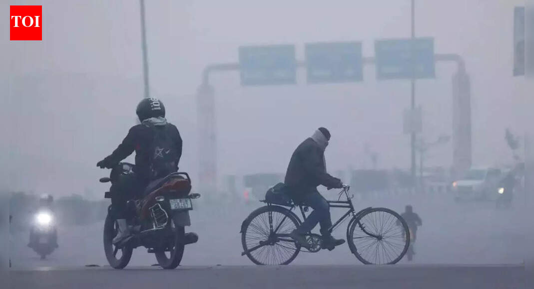 NEW DELHI: Delhi recorded the coldest morning of the winter on Saturday, with conditions expected to worsen further into a cold wave in the next two days. The city woke up to its coldest January winter morning since 2024, with the minimum temperature at the Safdarjung Observatory settling at 4.2 degrees Celsius, marking the lowest reading of the ongoing winter season so far. The maximum temperature remained below normal at 19.7 degrees Celsius, India Meteorological Department (IMD) said. The IMD has issued a yellow alert for Delhi for moderate to dense fog and a warning of cold wave conditions on Sunday and Monday. Dense to moderate fog is also likely during morning hours as the sharp drop in temperatures continues across the region. According to the IMD, cold wave conditions are declared when the minimum temperature falls about 4.5 to 6.4 degrees below normal, depending on local climatology. A sharp dip in temperatures was recorded across Delhi’s weather stations on Saturday. Station-wise maximum temperatures showed Safdarjung recording 19.7 degrees Celsius, Palam 17.2 degrees Celsius, Lodi Road 18.8 degrees Celsius, the Ridge 17.9 degrees Celsius, and Ayanagar 19.0 degrees Celsius. Minimum temperatures reflected the intensity of the cold spell, with Safdarjung at 4.2 degrees Celsius, Palam 4.5 degrees Celsius, Lodi Road 4.7 degrees Celsius, the Ridge 5.3 degrees Celsius, and Ayanagar also recording 4.5 degrees Celsius. Saturday’s readings made it the coldest winter morning for the month in three years. The previous coldest January day was observed on January 15, 2024, when the minimum temperature had plunged to 3.3 degrees Celsius, triggering cold wave conditions across the national capital. On Friday, the minimum temperature was recorded at 4.6 degrees Celsius. Before that on December 4 and December 5, the mercury had settled at 5.6 degrees Celsius, and on December 1, the minimum temperature stood at 5.7 degrees Celsius. Meanwhile, Delhi’s air quality deteriorated further with a reading of 346 at 4 pm, slipping into the “very poor” category, as unfavourable meteorological conditions continued to restrict the dispersion of pollutants. Chandni Chowk recorded the worst Air Quality Index at 395, inching close to the “severe” category. Data showed that 27 stations were in the “very poor” category, while 11 stations showed “poor” air quality, according to the Central Pollution Control Board’s Sameer app. According to the CPCB, an AQI between 0 and 50 is considered good, 51 to 100 is satisfactory, 101 to 200 is moderate, 201 to 300 is poor, 301 to 400 is very poor, and 401 to 500 falls in the severe category. According to the Decision Support System, transport emissions contributed 10.84 per cent to local pollution levels, followed by Delhi and peripheral industries at 11.089 per cent. Residential sources accounted for 6.044 per cent, while road dust contributed 0.95 per cent. As per the air quality warning system, air quality is likely to remain in the “very poor” category till January 13, with cold and calm conditions continuing to worsen pollution levels over the next few days. In the morning hours the AQI was also in the very poor category at 366.End of ArticleFollow Us On Social MediaVideosIndia-EU FTA: Piyush Goyal Wraps Up Brussels Visit; Push To Accelerate Trade Deal Talks’Hope India Backs Denmark’: Danish MP Urges Delhi’s Support Amid Trump’s Greenland ThreatsOdisha Plane Crash: Nine-Seater Aircraft Crash-Lands Near Rourkela, 6 InjuredWhy Nations Fight Wars: Ajit Doval Breaks Down Power Game, Morale, Western Fear And India’s Rise’They Amended UAPA’: Owaisi Blames Congress For Umar Khalid And Sharjeel Imam’s Jail Without Trial’No Courage, No Strength’: Lt Gen Katiyar Ridicules Pak, Exposes Terror Strategy, Warns Against War’Hijab-Clad Woman As India’s PM’: Owaisi’s Remark Gets ‘Hindu Nation’ Retort From BJP’s Nitish Rane’India Will Develop Even On Autopilot’, Says NSA Ajit Doval As He Credits PM Modi’s LeadershipHindu Farmer Killing in Sindh Triggers Protests A Day After India Exposed Pak’s Record on MinoritiesDefence Spending Can Fuel Growth, Says CDS Anil Chauhan As India Rethinks Guns Versus Butter Debate123PhotostoriesNupur Sanon and Stebin Ben’s romantic pictures together ahead of the dreamy wedding7 winter ladoos packed with protein that actually keep you fullStebin Ben’s most romantic songs that will make you fall in love with the singerTop motivational series to watch on OTTNupur Sanon best ethnic looks: A glimpse at the bride-to-be’s most stunning fashion momentsLittle verses, lasting values: Why shlokas matter in a child’s early years10 Nepali dishes trending right now and why they’re the ultimate comfort foodFrom shacks to skyline: North Chennai families get a fresh start in CMDA’s new housing hubFrom Coelacanth to Lamreys: 8 living animals that existed even before DinosaursBengaluru to West Bengal by rail: Amrit Bharat Express leads trio of new long-distance trains (In Photos)123Hot PicksTrump tariffsUS Supreme CourtGold rate todayBengaluru newsCigarette price hikePublic holidays January 2026Bank Holidays JanuaryTop TrendingCandace OwensBill KennedyDonald TrumpVanessa BryantJaipur Audi AccidentDrew McIntyreAndhra Pradesh Student Missing in USWasim AkramWPL Live ScoreStefon Diggs