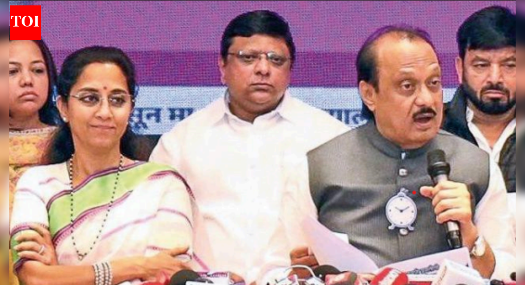 Ajit Pawar with Supriya Sule and other party members in Pune, Saturday PUNE: Estranged cousins Ajit Pawar and Supriya Sule came together for the first time on a political platform on Saturday to release the joint manifesto of NCP and NCP (SP) for the Pune civic polls nearly two-and-a-half years after the split in the family and party. However, both remained non-committal on a possible merger of their outfits. “Wait and watch,” said Ajit Pawar, without giving a specific answer to the issue of speculation over the parties’ merger. Ajit Pawar’s NCP and Sharad Pawar’s NCP (SP) formed an alliance for the Pune and Pimpri Chinchwad municipal corporation elections despite being on opposite sides in the state govt and at the Centre. NCP is with the governing alliance in both govts, while NCP (SP) is in the opposition. After the two NCPs forged the alliance, some workers from both sides were disappointed. Speaking on the issue, Sule said, “When any alliance is formed, some party workers get disappointed. But we will not leave them on their own. On both sides of the alliance, our focus is on workers and not on netas.” When Sule was asked about her absence in the Pune municipal corporation (PMC) and Pimpri Chinchwad municipal corporation (PCMC) poll campaign, her cousin Ajit Pawar came to the rescue. “She told me to take the lead in the campaign as I am older to her and promised that she would follow me,” he said. The PMC will go to polls with 28 other municipal corporations in the state on Jan 15. The bonhomie between members of the two parties was visible during the release of the joint manifesto. They had trained guns on each other during the Lok Sabha and assembly polls in 2024 following the split in NCP in July 2023. Sharad Pawar’s NCP (SP) approached the court against Ajit Pawar’s NCP, claiming ownership of the party’s name and the “clock” symbol. Asked about speculation over the parties coming together when the case was still in court, the deputy chief minister said, “We respect the court’s order and follow it. As far as the solution to the issue is concerned, Supriya and I will sit together and find it on our own; nobody else needs to bother about it.”End of ArticleFollow Us On Social MediaVideosIndia-EU FTA: Piyush Goyal Wraps Up Brussels Visit; Push To Accelerate Trade Deal Talks’Hope India Backs Denmark’: Danish MP Urges Delhi’s Support Amid Trump’s Greenland ThreatsOdisha Plane Crash: Nine-Seater Aircraft Crash-Lands Near Rourkela, 6 InjuredWhy Nations Fight Wars: Ajit Doval Breaks Down Power Game, Morale, Western Fear And India’s Rise’They Amended UAPA’: Owaisi Blames Congress For Umar Khalid And Sharjeel Imam’s Jail Without Trial’No Courage, No Strength’: Lt Gen Katiyar Ridicules Pak, Exposes Terror Strategy, Warns Against War’Hijab-Clad Woman As India’s PM’: Owaisi’s Remark Gets ‘Hindu Nation’ Retort From BJP’s Nitish Rane’India Will Develop Even On Autopilot’, Says NSA Ajit Doval As He Credits PM Modi’s LeadershipHindu Farmer Killing in Sindh Triggers Protests A Day After India Exposed Pak’s Record on MinoritiesDefence Spending Can Fuel Growth, Says CDS Anil Chauhan As India Rethinks Guns Versus Butter Debate123Photostories3-ingredient thick hot chocolate recipe for cosy winter nightsNupur Sanon and Stebin Ben’s romantic pictures together ahead of the dreamy wedding7 winter ladoos packed with protein that actually keep you fullStebin Ben’s most romantic songs that will make you fall in love with the singerTop motivational series to watch on OTTNupur Sanon best ethnic looks: A glimpse at the bride-to-be’s most stunning fashion momentsLittle verses, lasting values: Why shlokas matter in a child’s early years10 Nepali dishes trending right now and why they’re the ultimate comfort foodFrom shacks to skyline: North Chennai families get a fresh start in CMDA’s new housing hubFrom Coelacanth to Lamreys: 8 living animals that existed even before Dinosaurs123Hot PicksTrump tariffsUS Supreme CourtGold rate todayBengaluru newsCigarette price hikePublic holidays January 2026Bank Holidays JanuaryTop TrendingCandace OwensBill KennedyDonald TrumpVanessa BryantJaipur Audi AccidentDrew McIntyreAndhra Pradesh Student Missing in USWasim AkramWPL Live ScoreStefon Diggs