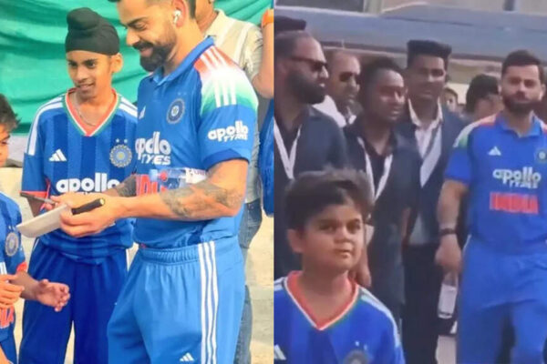 ‘Mini VK’! Virat Kohli meets his childhood lookalike; fans go wild – WATCH | Cricket News