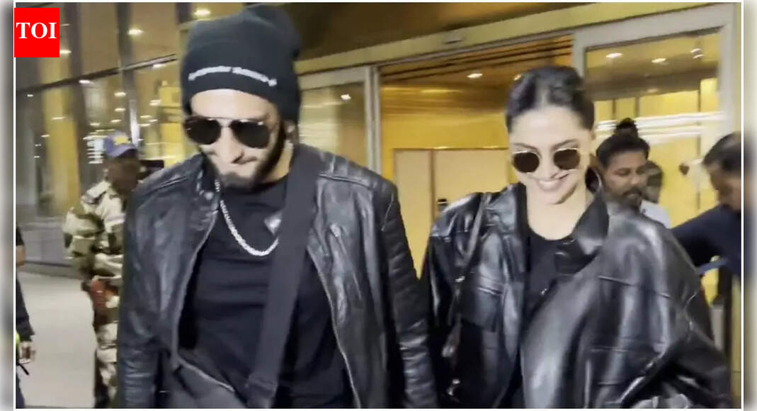 Deepika Padukone can’t stop smiling as paps call Ranveer Singh ‘Dhurandhar’ at airport after New York holiday – Watch