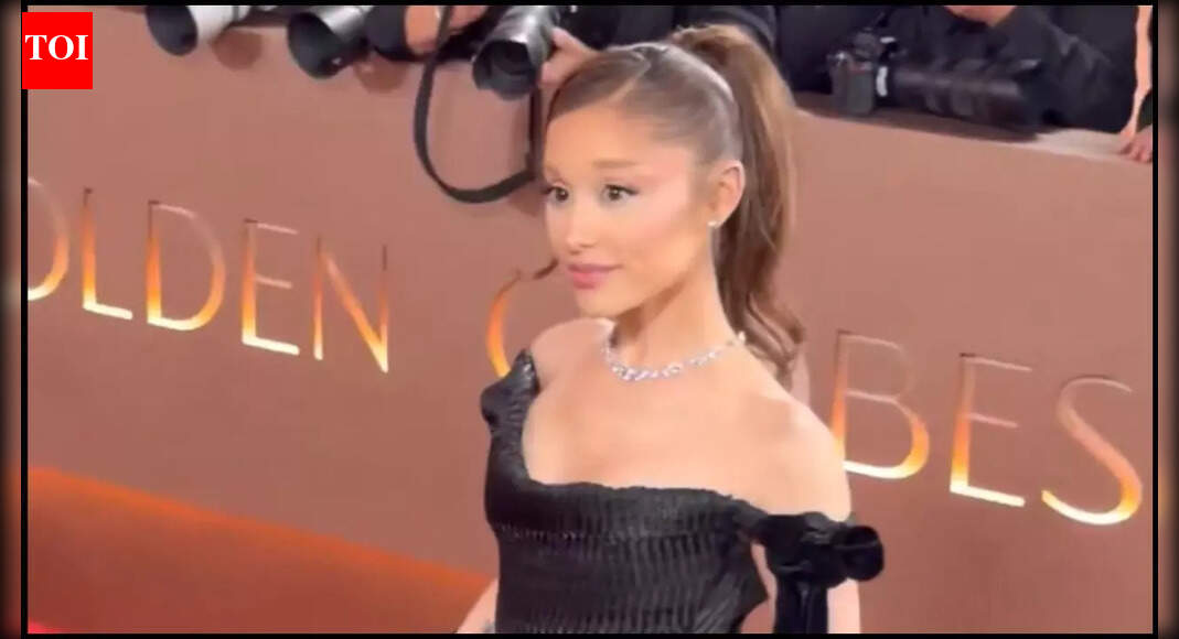 Golden Globes 2026: Ariana Grande sparkles in an all-black, brings back her signature pony