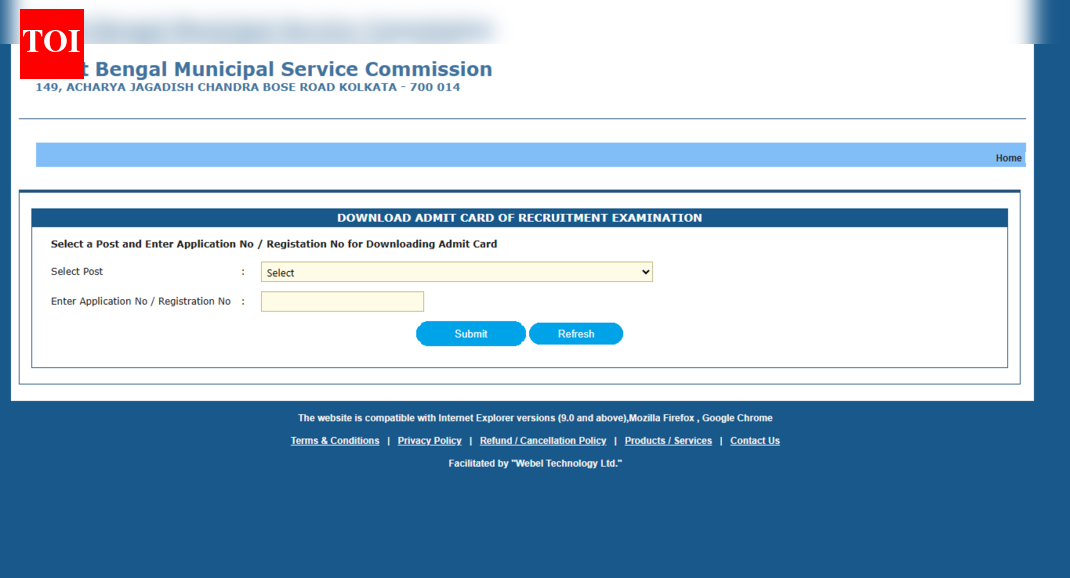 WBMSC Assistant Engineer admit card 2026 released: Direct link to download hall ticket here