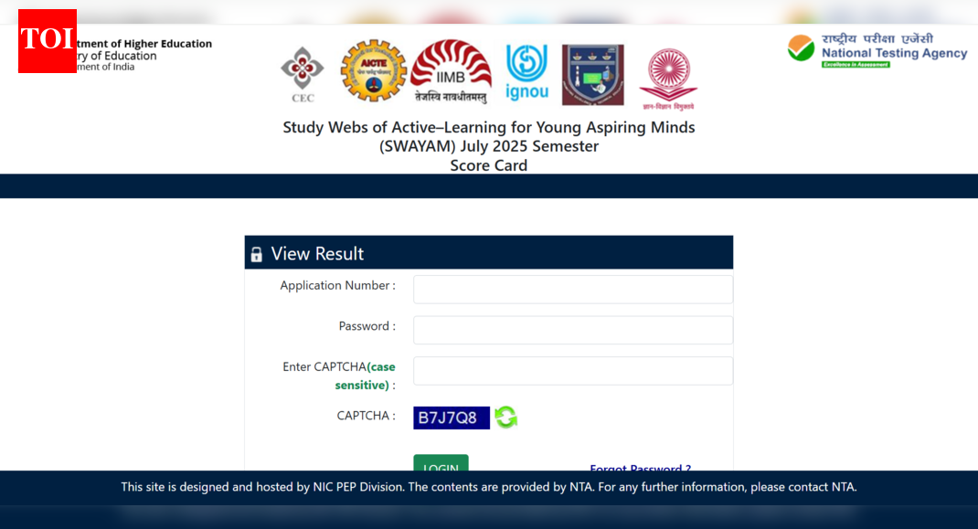 NTA Swayam July 2025 CBT result released: Direct link to download scorecards here