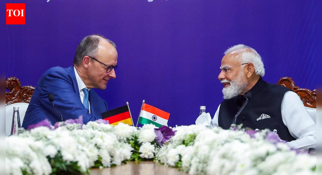NEW DELHI: India and Germany on Monday finalised 19 agreements and announced a series of measures spanning defence, critical technologies, clean energy, education and mobility during German Chancellor Friedrich Merz’s two-day official visit, with Berlin also announcing visa-free transit for Indian passport holders. The ministry of external affairs said the outcomes were aimed at deepening cooperation across strategic, economic and people-to-people pillars of the bilateral partnership. In a major move to ease travel Germany announced visa-free transit for Indian nationals passing through its airports. PM Modi thanked chancellor Merz for the announcement, which will not only facilitate and ease travel of Indian nationals, but will further intensify people to people links.Among the key outcomes was a ‘Joint Declaration of Intent’ to strengthen defence industrial cooperation. Addressing the India-Germany CEOs Forum, Prime Minister Narendra Modi said, “This will provide clear policy support to our companies for co-innovation and co-production in defence. New opportunities for cooperation will also open up in the space sector.”To reinforce economic engagement, the two sides decided to integrate a newly established CEO Forum into the joint India-Germany economic and investment committee framework.In the area of critical and emerging technologies, India and Germany signed declarations of intent covering semiconductor ecosystem development, cooperation on critical minerals, and collaboration in telecommunications, the MEA said.Energy and sustainability featured prominently in the agreements. An offtake agreement was signed between India’s AM Green and Germany’s Uniper Global Commodities for the supply of green ammonia. In addition, India’s Petroleum and Natural Gas Regulatory Board signed an MoU with the German Technical and Scientific Association for Gas and Water Industries (DVGW) to cooperate on renewable energy.On education, skilling and mobility, the two sides adopted a higher education roadmap and concluded additional agreements, including the setting up of a National Centre of Excellence for Skilling in Renewable Energy at the National Skill Training Institute in Hyderabad. The MEA said India and Germany agreed to establish a Track 1.5 foreign policy and security dialogue, along with a bilateral dialogue mechanism focused on the Indo-Pacific.On climate finance, Germany committed an additional €1.24 billion under the green and sustainable development partnership for projects covering renewable energy, green hydrogen, the PM e-Bus Sewa programme and climate-resilient urban infrastructure. The Prime Minister’s Office said Germany had earlier committed €10 billion under the partnership for 2030, largely through concessional loans, with around €5 billion already utilised or earmarked since 2022.The MEA also said a battery storage working group has been launched under the India-Germany Platform for Investments in Renewable Energy Worldwide.About the AuthorTOI News DeskThe TOI News Desk comprises a dedicated and tireless team of journalists who operate around the clock to deliver the most current and comprehensive news and updates to the readers of The Times of India worldwide. With an unwavering commitment to excellence in journalism, our team is at the forefront of gathering, verifying, and presenting breaking news, in-depth analysis, and insightful reports on a wide range of topics. The TOI News Desk is your trusted source for staying informed and connected to the ever-evolving global landscape, ensuring that our readers are equipped with the latest developments that matter most.”Read MoreEnd of ArticleFollow Us On Social MediaVideos’Real Friends Always…’: Trump’s New Envoy Sergio Gor Pledges To Reset India-US TiesNot Trade Or Defence: Why Four-Year Old Baby Ariha Shah Became Key Topic In Modi–Germany TalksAAP’s Raghav Chadha Turns Blinkit Delivery Agent for a Day Amid Gig Workers’ Row’Will Come to Mumbai, Try Cutting My Legs: Annamalai Hits Back at Raj ThackerayIndia Tests Indigenous Fire And Forget Anti-Tank Missile With Top Attack Strike On Moving TargetsShaksgam Valley Row Deepens As China Rejects India’s Claim And Defends CPEC Infra Project With PakIndia To Join Pax Silica As US Signals New Tech Trust Despite Trade Tensions And Tariff DisputesGerman Chancellor Merz Hails India-Germany Ties, Pushes For ‘Economically Meaningful’ India-EU FTA‘This Is Not India’: Protesters Disrupt Sikh Nagar Kirtan Again In New Zealand With Haka DisplayPM Modi, German Chancellor Merz Sign Key Deals As India Germany Push Indo-Pacific Strategy123PhotostoriesTimothée Chalamet to Jacob Elordi: The Men of the 2026 Golden Globes who delivered a masterclass in modern tailoringThalapathy Vijay’s ‘Jana Nayagan’ delayed: 8 must-watch OTT hits to streamTamil Nadu Assembly Elections 2026: Alliances, numbers and the battle for 234 seats5 jungle survival tips Bear Grylls swears by, and how they apply beyond the wildChef Sanjeev Kapoor shares 5 crunchy snack recipes to enjoy with chai during winter `Best horror dramas on Apple TV: ‘The Enfield Poltergeist’, ‘Servant’ and moreFrom Zubeen Garg death to ‘vote chori’: Key political issues in 2026 Assam Assembly polls10 poorest countries in the worldCelebrating Amrish Puri’s most iconic villainous roles on his 21st death anniversarySwami Vivekananda’s 6 most powerful lessons that guarantee success in life123Hot PicksISRO PSLV-C62 missionTrump tariffsGold rate todayBengaluru newsCigarette price hikePublic holidays January 2026Bank Holidays JanuaryTop TrendingStephen Curry BrotherLebron JamesMatthew and Brady Tkachuks Combined Net WorthVanessa BryantBengaluru Girl RapeConnor McDavidISRO LaunchGeorge Valera Net WorthNandani SharmaDarius Slay
