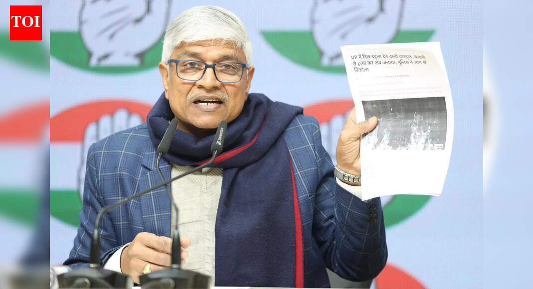 Congress leader Rajendra Pal Gautam NEW DELHI: In the wake of the abduction of a Dalit girl and the murder of her mother in Uttar Pradesh’s Meerut, Congress on Monday alleged that Dalit atrocities are rising in BJP-governed states, but the Centre has not released the anti-Scheduled Castes (SC) crime data for the last four years, while the Union home ministry is not allowing protests against atrocities on the bizarre grounds that a 10-day notice is required for permission.Former Delhi minister and Congress SC department chairman Rajendra Pal Gautam said National Crime Records Bureau (NCRB) data on Dalit atrocities was last released in 2022 and has not since been made public. He said between 2019 and 2022, crimes against SCs registered a massive growth of 13.1%, with UP topping the charts. He said BJP-governed UP, MP, Rajasthan, Maharashtra, and Bihar “account for 76% of total atrocities against Dalits.”Gautam alleged Delhi Police denied permission to Congress to hold a dharna against the Meerut abduction-murder of Dalit women on Monday, saying a 10-day notice should be given to the administration. “If a rape or a murder takes place, and there is urgency to highlight it, should we wait for 10 days to protest? What kind of norm is this?” he asked.The former minister said the BJP govt is taking away the constitutional right to protest and seek justice.He claimed that SC atrocities are rising because the government is not allowing protests to demand action from a reluctant administration. He said the number of unregistered cases is very high, arguing a total of 57,582 cases were registered nationally in 2022, while a central government-launched helpline call for Dalit atrocities received over 6.5 lakh calls in 2021—in which only 825 cases were registered against 3.33 lakh calls on the helpline in UP, and 718 cases were lodged out of 58,000 calls in Bihar.The Congress leader said UP has created “bulldozer justice,” but the bulldozer is rusted when the perpetrators of atrocity are upper castes, while it razes the houses within hours when the culprits are Dalit, minority, or backward.End of ArticleFollow Us On Social MediaVideosFrom Defence To AI: PM Modi Urges German CEOs To Make India Their Global Manufacturing Base’Real Friends Always…’: Trump’s New Envoy Sergio Gor Pledges To Reset India-US TiesNot Trade Or Defence: Why Four-Year Old Baby Ariha Shah Became Key Topic In Modi–Germany TalksAAP’s Raghav Chadha Turns Blinkit Delivery Agent for a Day Amid Gig Workers’ Row’Will Come to Mumbai, Try Cutting My Legs: Annamalai Hits Back at Raj ThackerayIndia Tests Indigenous Fire And Forget Anti-Tank Missile With Top Attack Strike On Moving TargetsShaksgam Valley Row Deepens As China Rejects India’s Claim And Defends CPEC Infra Project With PakIndia To Join Pax Silica As US Signals New Tech Trust Despite Trade Tensions And Tariff DisputesGerman Chancellor Merz Hails India-Germany Ties, Pushes For ‘Economically Meaningful’ India-EU FTA‘This Is Not India’: Protesters Disrupt Sikh Nagar Kirtan Again In New Zealand With Haka Display123PhotostoriesHow to make Halwai Style Aloo Sabji at homeFrom mindful portions to intermittent fasting: When Taarak Mehta Ka Ooltah Chashmah’s Munmun Dutta gave a peek into her disciplined diet and daily routineTimothée Chalamet to Jacob Elordi: The Men of the 2026 Golden Globes who delivered a masterclass in modern tailoringThalapathy Vijay’s ‘Jana Nayagan’ delayed: 8 must-watch OTT hits to streamTamil Nadu Assembly Elections 2026: Alliances, numbers and the battle for 234 seats5 jungle survival tips Bear Grylls swears by, and how they apply beyond the wildChef Sanjeev Kapoor shares 5 crunchy snack recipes to enjoy with chai during winter `Best horror dramas on Apple TV: ‘The Enfield Poltergeist’, ‘Servant’ and moreFrom Zubeen Garg death to ‘vote chori’: Key political issues in 2026 Assam Assembly polls10 poorest countries in the world123Hot PicksISRO PSLV-C62 missionTrump tariffsGold rate todayBengaluru newsCigarette price hikePublic holidays January 2026Bank Holidays JanuaryTop TrendingStephen Curry BrotherLebron JamesMatthew and Brady Tkachuks Combined Net WorthVanessa BryantBengaluru Girl RapeConnor McDavidISRO LaunchGeorge Valera Net WorthNandani SharmaDarius Slay