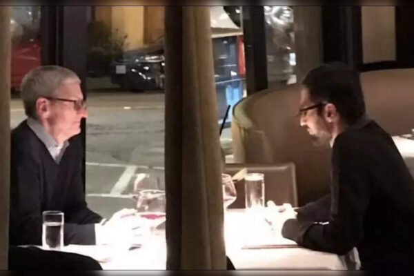 As Apple and Google announce partnership: This dinner photo of Tim Cook and Sundar Pichai goes viral