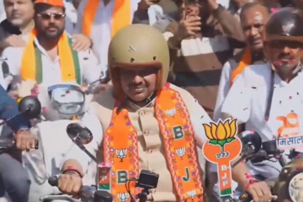 Maharashtra civic polls: Devendra Fadnavis rides Royal Enfield during Mahayuti roadshow in Nagpur – watch