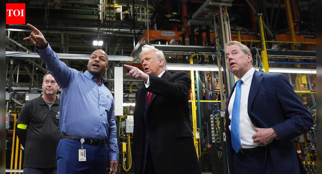Donald Trump tours Michigan Ford plant: US president pushes manufacturing agenda; brushes-off lingering economic fears