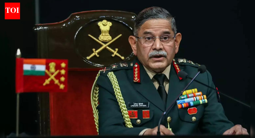 File photo: Army chief Upendra Dwivedi (Picture credit: ANI) NEW DELHI: Army chief General Upendra Dwivedi on Wednesday said Operation Sindoor is still ongoing, with the armed forces closely monitoring every move of the enemy, underlining India’s continued operational alertness following recent military action.Speaking at an investiture ceremony at the South Western Command in Jaipur, General Dwivedi said the Indian Army, Navy and Air Force jointly carried out precision strikes on nine terrorist camps and infrastructure in Pakistan during Operation Sindoor.The coordinated operation was executed in just 22 minutes, reflecting the armed forces’ high level of joint preparedness and operational capability.“Operation Sindoor is still ongoing, and we are keeping a close watch on every move of the enemy,” the Army chief said, as quoted by news agency PTI. Referring to the Pahalgam terrorist attack on April 22, 2025, he said a clear decision was taken at the highest level that India would respond decisively. “Operation Sindoor was the result of this resolve. Within 88 hours, our precision, professionalism and operational superiority forced Pakistan to agree to a ceasefire,” he said, calling it a clear demonstration of the Indian Army’s ability to uphold national sovereignty and national interests.General Dwivedi also said terrorist recruitment in Jammu and Kashmir is currently at its lowest, while the overall security situation has shown clear improvement in the Northeast, particularly in Manipur. He added that India’s deployment along the Line of Actual Control remains balanced and robust, ensuring preparedness across all fronts.Highlighting broader strategic lessons, the Army chief said global armed conflicts show that only well-prepared nations succeed, stressing the importance of sustained military readiness.Separately, while addressing another event, General Dwivedi underlined the Army’s efforts to integrate veterans into national security and planning, noting that ex-servicemen played an important role in strategic brainstorming and operational planning during Operation Sindoor, reported PTI. He also reiterated that while economic strength drives growth, military strength ultimately forms the foundation of a nation’s outcomes.About the AuthorTOI News DeskThe TOI News Desk comprises a dedicated and tireless team of journalists who operate around the clock to deliver the most current and comprehensive news and updates to the readers of The Times of India worldwide. With an unwavering commitment to excellence in journalism, our team is at the forefront of gathering, verifying, and presenting breaking news, in-depth analysis, and insightful reports on a wide range of topics. The TOI News Desk is your trusted source for staying informed and connected to the ever-evolving global landscape, ensuring that our readers are equipped with the latest developments that matter most.”Read MoreEnd of ArticleFollow Us On Social MediaVideosHistoric moment! INSV Kaundinya Honoured With Water Salute After Oman SailWhy Union Budget 2026 Could Redefine Indian Sports Ahead Of 2030 Commonwealth Games, 2036 OlympicsWhy India Is Doubling Down On Rafale Jets With ₹3.25 Lakh Crore Deal Despite US And Russian OffersWhy China Building Roads In Shaksgam Valley Is A Direct Strategic Challenge For India In Kashmir’Leave By Any Means’: India Issues Fresh Advisory As Iran Protests Intensify Across Cities’Failed For 40 Years’: Indian High Commissioner Slams Canada Over Terrorism InactionPact To Power Bloc: How Turkish Arms, Saudi Money And Pakistan Nukes May Align In Islamic NATO’Great Powers Lost Moral Compass, China Threat Real For India Despite BRICS’: Shashi Tharoor Warns15 Satellites Lost, But Spanish ‘KID’ Defies Odds In ISRO PSLV C62 SetbackPM Modi Says Tamil Culture Is India’s Shared Heritage, Pongal Strengthens Ek Bharat Spirit123Photostories7 oldest Parsi/Irani cafes to visit in MumbaiRani Mukerji, Tabu, and Deepika Padukone: Actresses who stole the show as fearless cops in gripping thriller dramas9 simple and nutritious ways of enjoying French beans at homeAll the countries with 4-letter names, including one of the world’s smallest nationsFrom ‘Veer Zaara’ to ‘Raees’: 5 films that beautifully reflect the spirit of Makar SankrantiPongal 2026: Gorgeous Pongal-worthy sarees of Bollywood divasBengaluru’s longest double-decker flyover takes shape: A mega corridor set to redraw city travelTop trending baby names parents love right now10 Japanese etiquettes that quietly define classAs Kriti Sanon’s sister Nupur Sanon begins a new chapter, a look at their heartwarming bond123Hot PicksIran protestBudget 2026Gold rate todayUS Economy10-minute deliveryPublic holidays January 2026Bank Holidays JanuaryTop TrendingKendrick PerkinsConnor Mcdavid WifeWayne Gretzky Net WorthDenver Nuggets and New Orleans Pelicans Injury ReportJustin Rose and Kate Phillips Net WorthConor McGregorAaron RodgersJerry JonesTravis KelceIsrael Adesanya