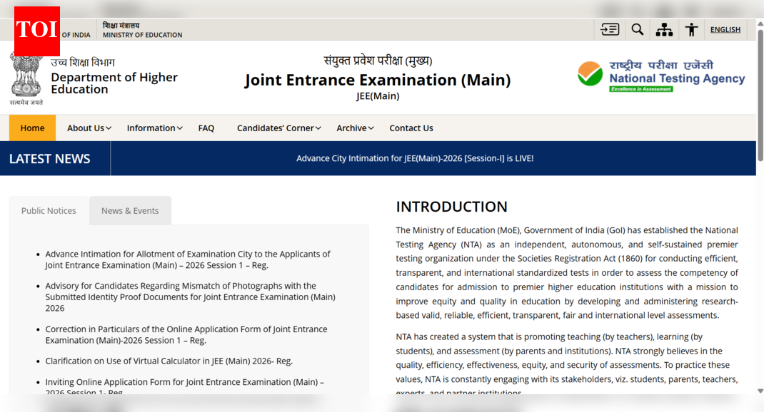 When will NTA release JEE Mains admit card 2026? Here’s what we know