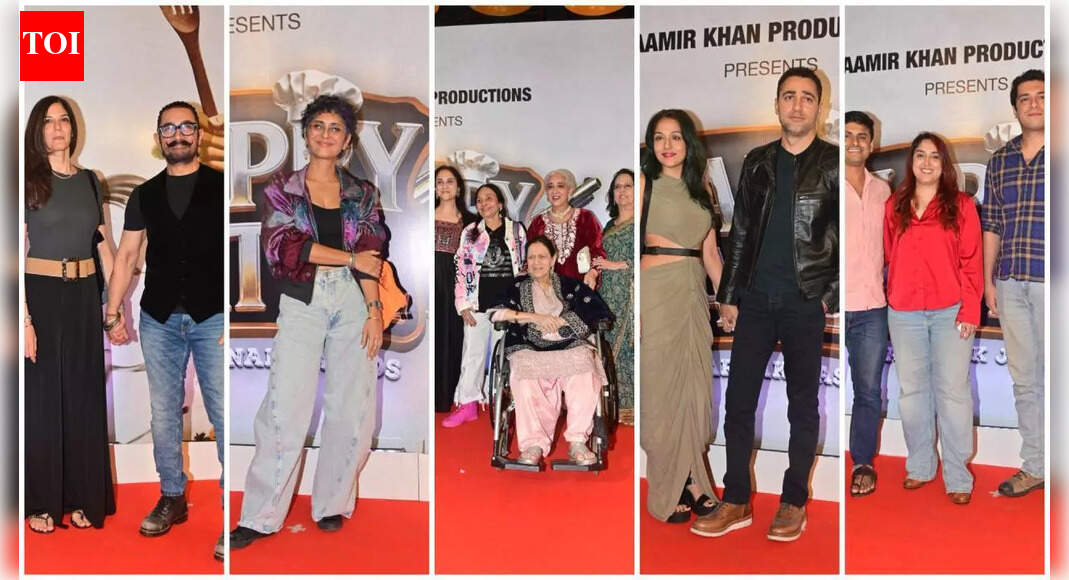 Aamir Khan’s family, partner Gauri Spratt, ex-wife Kiran Rao, children Ira and Junaid attend Happy Patel: Khatarnak Jasoos screening