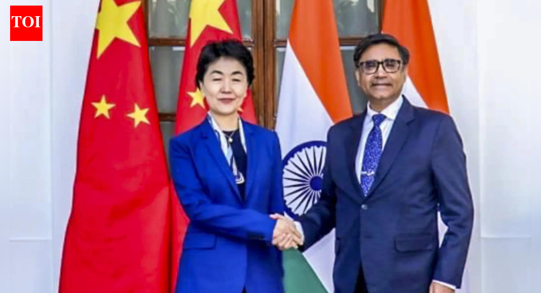 Foreign secretary Misri (R) with Sun Haiyan of CPC Wednesday NEW DELHI: Foreign secretary Vikram Misri stressed the need to take positive steps for improved Sino-Indian ties in a meeting with Sun Haiyan, vice minister of the International Department of the Communist Party of China (IDCPC) who is on a visit to India.Talks covered the progress made in stabilising and rebuilding bilateral ties with priority on business and people-centric engagements, and ways to take bilateral engagement forward in the new year. The Chinese side congratulated the Indian side on assuming the Brics chairship and expressed “strong support for a successful Brics Summit in India”. “The foreign secretary noted the importance of increasing understanding between the people of the two countries to rebuild ties and, highlighted the need to take positive steps to create the right environment for improved bilateral relations,” MEA said.Sun Haiyan briefed Misri about her impressions from the visit and also conveyed the expectations of the Chinese side to enhance exchanges under MEA-IDCPC Programme.End of ArticleFollow Us On Social MediaVideosJaishankar Holds Talks With Iran FM Araghchi as Middle East Tensions Escalate“At 75% Tariff, Partnership Loses Meaning,” Tharoor After Jaishankar–Rubio TalksLeT Commander’s Jihad Call Mirrors Pak Army Rhetoric As Terror And State Lines Blur On KashmirCalcutta HC Hears ED and TMC Petitions Over I-PAC Raids, ED Moves Supreme CourtSix Sarpanches Booked in Kamareddy for Mass Killing of Stray Dogs Ahead of ElectionsHistoric moment! INSV Kaundinya Honoured With Water Salute After Oman SailWhy Union Budget 2026 Could Redefine Indian Sports Ahead Of 2030 Commonwealth Games, 2036 OlympicsWhy India Is Doubling Down On Rafale Jets With ₹3.25 Lakh Crore Deal Despite US And Russian OffersWhy China Building Roads In Shaksgam Valley Is A Direct Strategic Challenge For India In Kashmir’Leave By Any Means’: India Issues Fresh Advisory As Iran Protests Intensify Across Cities123PhotostoriesNot everything is colourful: 5 animals that are colour blindWhat to do when you already know that your child is lying to youInside Mark Zuckerberg’s insane watch collectionHow to build a reading routine that kids will stick toWinter Special: How to make classic Carrot Cake in a kadhai5 safari gates in north Indian national parks with the highest chances of tiger sightingsWest Bengal 2021: Who triumphed and who fell in last assembly polls — Mamata, Suvendu and othersChef Sanjeev Kapoor shares Makar Sankranti snack recipes that offer joy in every biteINSV Kaundinya: Navy’s engineless ship on maiden voyage reaches Muscat; tracks ancient trade routeHow to make Bihari-style Sattu Paratha for dinner at home123Hot PicksIran protestBudget 2026Gold rate todayUS Economy10-minute deliveryPublic holidays January 2026Bank Holidays JanuaryTop TrendingFortnite Update V39 39 Release DateNHL Trade RumorsCleveland Cavaliers vs Philadelphia 76ersToronto Raptors vs Indiana PacersPhil Taylor Net WorthIShowSpeed Net WorthJoel EmbiidDonovan MitchellTravis KelceKyrie Irving Net Worth