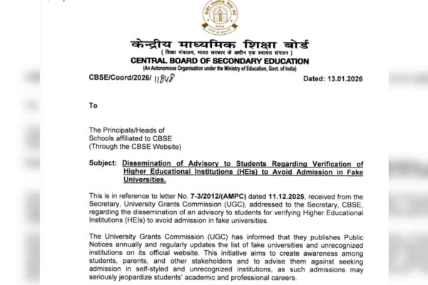 CBSE issues important advisory for Class 10, 12 students on UGC-recognised colleges; check official notice here
