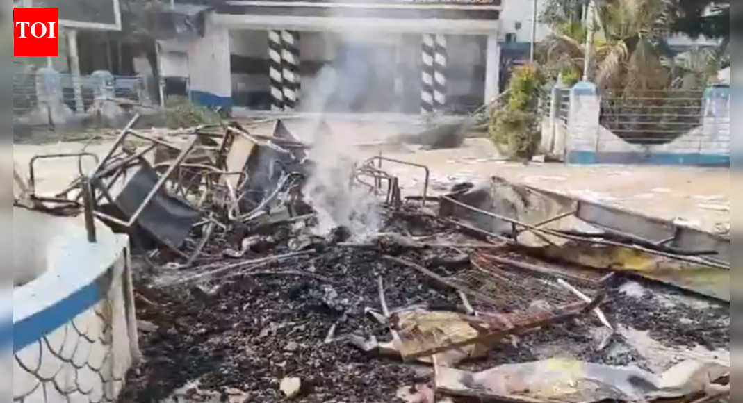 . NEW DELHI: The Office of the Block Development Officer (BDO), Goalpokher-II, at Chaukulia in West Bengal’s North Dinajpur district was vandalised and torched by an agitated mob on Thursday, amid the ongoing Special Intensive Revision (SIR) hearing process. The Block Development Officer has filed a First Information Report (FIR) at Chaukulia Police Station, seeking an inquiry and action against those involved.According to the complaint, the incident occurred between 9.30 am and 12.30 pm on January 15, 2026, when a mob of around 300 people forcefully entered the BDO office premises. The group allegedly destroyed infrastructure across the office and damaged furniture, electronic gadgets and official documents from several sections, including the Relief Section, Social Welfare Section, SHG and NRLM sections.Police personnel reached the spot and attempted to control the situation by closing the main gate, while office staff locked doors and gates to protect themselves. However, more people reportedly joined the mob, which again forced its way into the premises. After ransacking the office, the mob allegedly set fire to broken furniture and torn documents inside and outside office rooms, causing further damage to the building.The FIR estimates that government property worth around Rs 20 lakh was damaged in the attack. Several police personnel, including the Inspector-in-Charge of Chakulia Police Station, were reportedly badly injured while trying to resist the mob. Office staff present at the time were also attacked and rushed to a nearby hospital for safety.In the complaint, the BDO stated: “This is to inform you that an un-precedent incident is happened at the Office of the Block Development Officer, Goalpokher II, Chakulla, Uttar Dinajpur premises from 09:30 A.M to 12:30 p.m. today i.e. on 15.01.2026. A group of agitated mob forcefully entered the office premises (approx, 300 nos) rush to the Office premises at 09:30 A.M. and destroyed various infrastructures of Office premises as well as various sections… Therefore, you are requested to cause an enquiry on this incident overall and lodge an FIR against the miscreants. CC tv footage captured in the whole incidence (avallable) is also been handed over for this purpose.”The complaint further noted that the BDO office had been issuing notices to voters for hearings related to the Special Intensive Revision (SIR) process, as per instructions of the Election Commission of India and district authorities. On the day of the incident, 500 hearings were scheduled after 11 am, and around 50 to 60 people had arrived at the office for this purpose. Officials reportedly tried to explain that the process was routine, but the mob was unwilling to discuss the issue or make any representation.During the unrest, several roads connecting Islampur and Dalkhola were also blocked.Also read | BDO office vandalised in Murshidabad: BJP blames TMC’s Manirul, Mamata for ‘instigation’The incident comes a day after a similar case of violence at the Block Development Office in Farakka, Murshidabad district. On Monday afternoon, the Farakka BDO office was allegedly ransacked by a group of unidentified men, leaving a poll official injured.Following the Farakka incident, BJP MLA Gouri Sankar accused ruling Trinamool Congress (TMC) MLA Manirul Islam of leading the vandalism at the government office. He also accused Chief Minister Mamata Banerjee of instigating party cadres across the state to indulge in violence.Police have launched an investigation into the Goalpokher-II incident, and CCTV footage from the BDO office has been handed over to assist the probe.About the AuthorTOI News DeskThe TOI News Desk comprises a dedicated and tireless team of journalists who operate around the clock to deliver the most current and comprehensive news and updates to the readers of The Times of India worldwide. With an unwavering commitment to excellence in journalism, our team is at the forefront of gathering, verifying, and presenting breaking news, in-depth analysis, and insightful reports on a wide range of topics. The TOI News Desk is your trusted source for staying informed and connected to the ever-evolving global landscape, ensuring that our readers are equipped with the latest developments that matter most.”Read MoreEnd of ArticleFollow Us On Social MediaVideosTrump Visa Crackdown Hits India’s Neighbours, US Pauses Immigration For Pakistan, Bangladesh, Nepal’India Fully Ready For Any Threat And Long Wars Ahead’: COAS Dwivedi Signals Pakistan On Army DayBMC Polls 2026: Inside Mumbai’s Civic Giant Whose Budget Is Bigger Than Many Indian StatesI-PAC Raid Row: SC Halts WB Police FIRs against ED, Seeks Mamata’s ReplyON CAM: 200 Sikhs Rescue 16-Year-Old Girl In London, Say She Was Groomed By Afghan ManPM Modi Positions India As Global South Voice Says Democracy Delivers Stability And GrowthIndia Eyes Rocket Cum Missile Force After Op Sindoor Lessons As China, Pakistan Shape BattlefieldsIran Unrest Worries Families Of Indian Students, Parents Appeal To Govt For HelpUS Senate Hearing Turns Viral After Indian-Origin Doctor Refuses Yes Or No On Men Getting PregnantNSA Ajit Doval’s Speech Rattles Pakistan, Triggers Fury As India Calls It Strategic Anxiety123Photostories50,000 Bengaluru techies to benefit daily: Skywalk from Metro to ITPB opens tomorrowSidharth Malhotra birthday special: Revisiting the films that shaped his rise in Bollywood5 common mistakes to avoid when making Poached EggsFrom Mahhi Vij–Jay Bhanushali to Raqesh Bapat–Riddhi Dogra: TV couples who stayed friends after parting ways6 inventions that were brilliant and problematic at the same timePriyanka Chopra, Alia Bhatt, Ayushmann Khurrana: Bollywood actors who proved their musical talent by singing their own hit songs9 Birth Numbers, 9 Deities And How To Seek Their Blessings in 2026How to make Punjabi Kadhi for lunch at homeChennai: Anna Salai flyover on fast lane, workers rushed in for April finish‘The Bluff’: Priyanka Chopra Jonas, Karl Urban starrer’s cast, release date, plot revealed123Hot PicksIran protestsBudget 2026Gold rate todayBank holiday todayAmrit Bharat ExpressPublic holidays January 2026Bank Holidays JanuaryTop TrendingFortnite Update V39 39 Release DateNHL Trade RumorsXavier Worthy InjuryCameron Jordan PodcastPhil Taylor Net WorthTrea Turner WifeKlay Thompson GirlfriendIndia vs New Zealand ODI MatchBengaluru ScamBTEUP Result